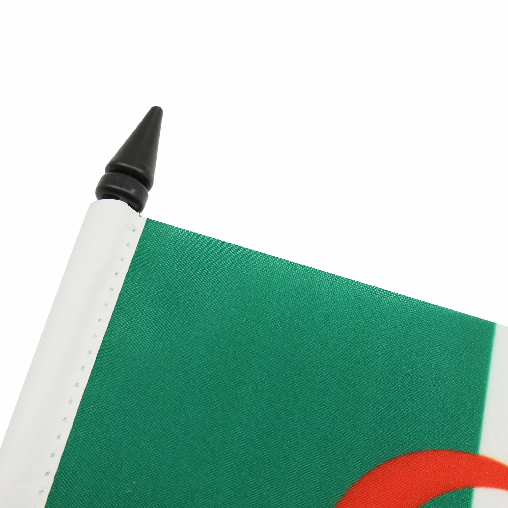 Drapeau De Table Algérie 15x10 cm Mini Drapeau Algérien De Bureau Polyester Hampe 25cm Socle Plastique Noir