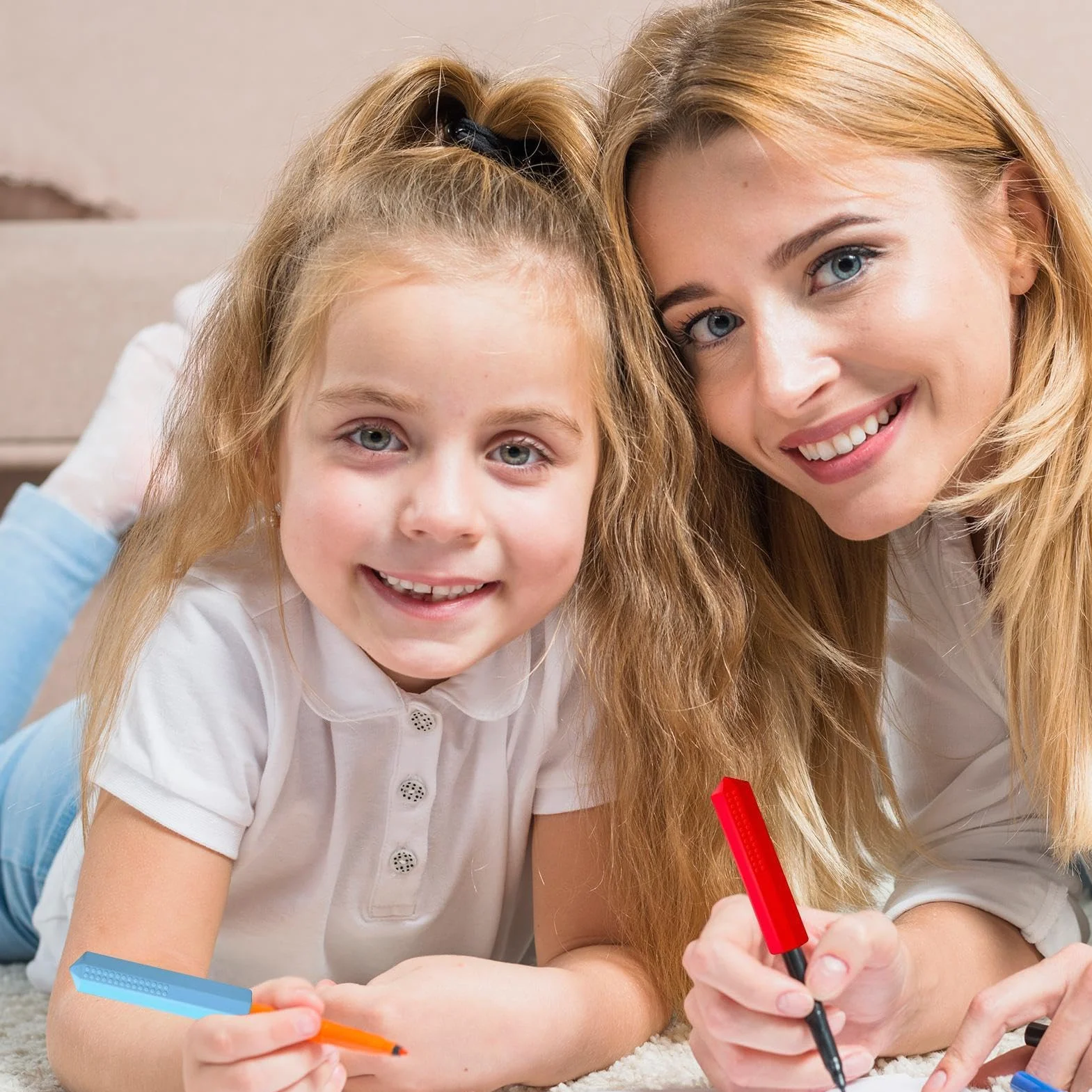 Crayons sensoriels à mâcher - Tubes lestés en silicone pour TDAH - Lot de 3, outil apaisant pour école