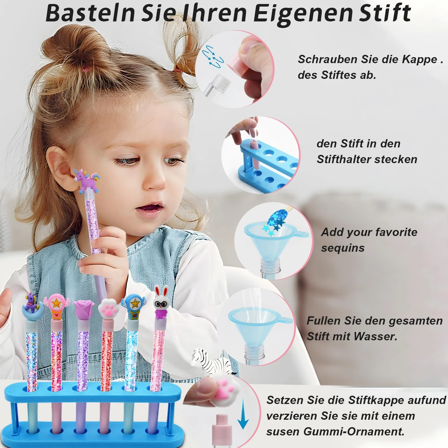 Fabrique a Stylo avec 72+ Accessoires, Kit Loisir Creatif Enfant 6-12 Ans