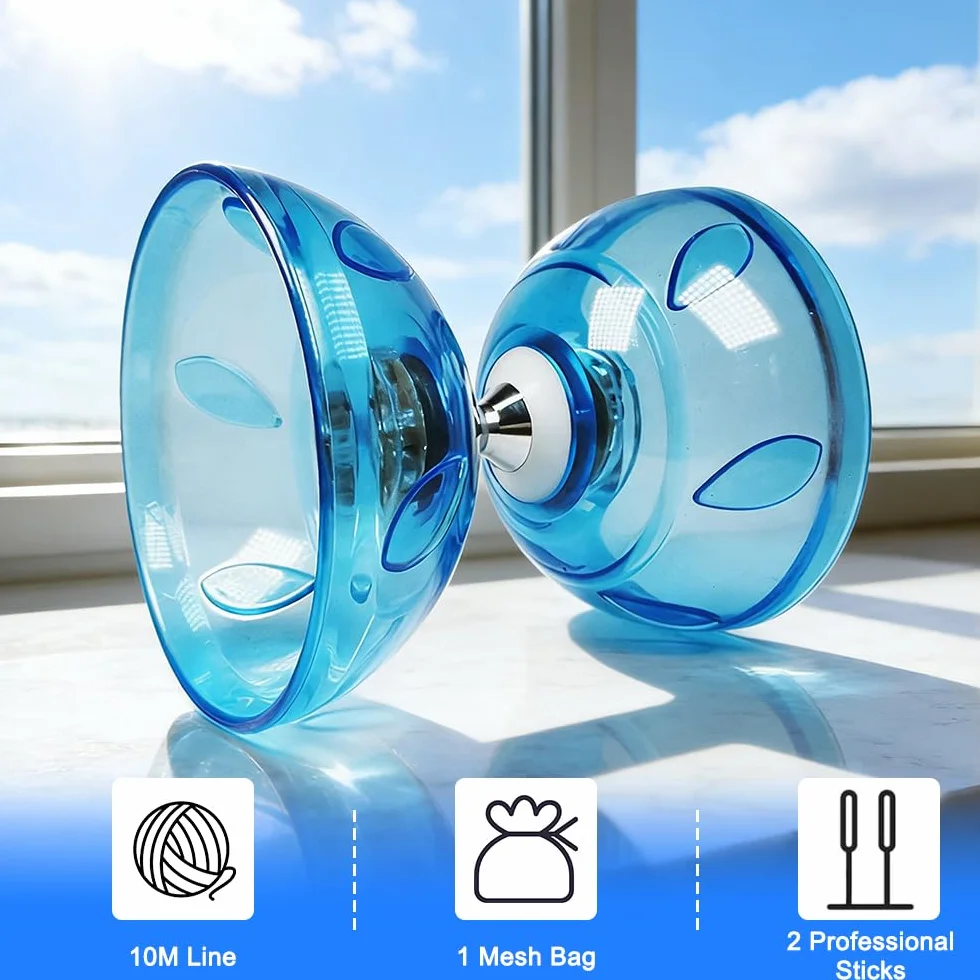 Diabolo LED 4,5 mm triple roulement à billes Set de jonglage avec balles