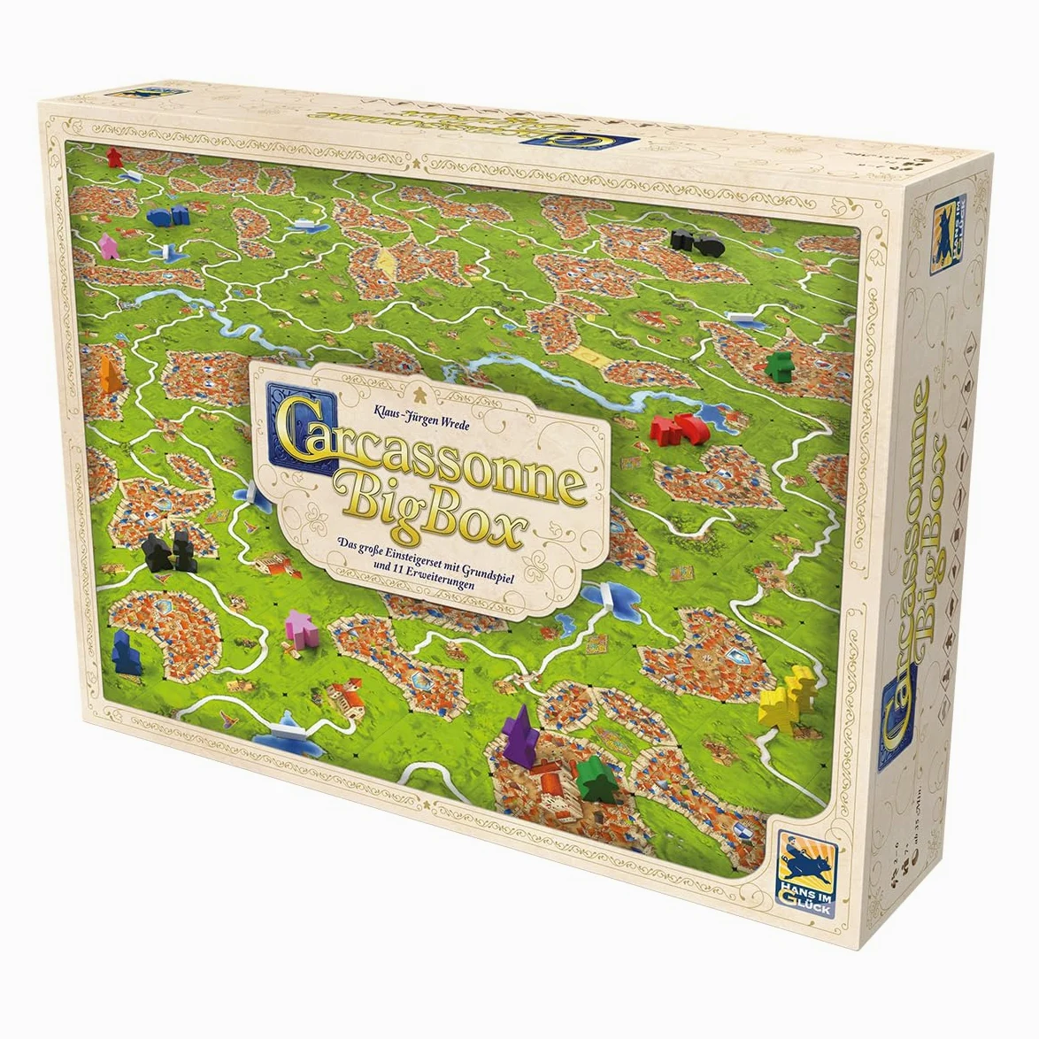 Hans im Glück, Carcassonne BigBox (édition 2025) - Jeu Familial - 2 à 6 Joueurs - 7 Ans et Plus - 35 Minutes - Allemand