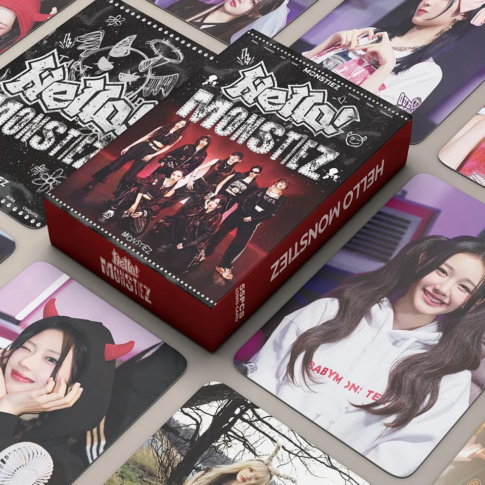 BABYMONSTER Lot de 55 cartes photo Lomo Card BM K-pop (HELLO)