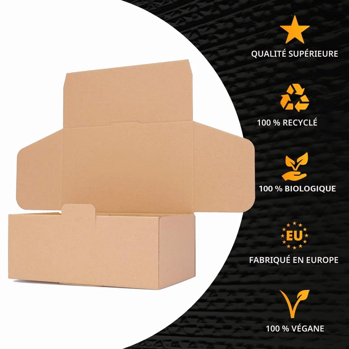 Boîtes pliantes carton 250 x 150 x 100 mm marron WP 30 emballage 100 pièces