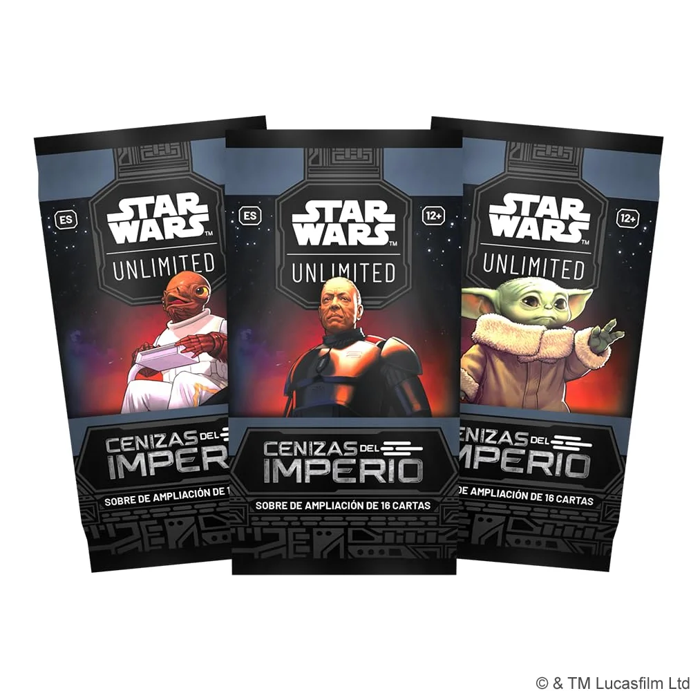 Asmodee FFG Star Wars Unlimited Jeu de Cartes à Collectionner Cendres de l'empire, 24 enveloppes de 16 Cartes, TCG à partir de 12 Ans, pour 2 Joueurs, Espagnol