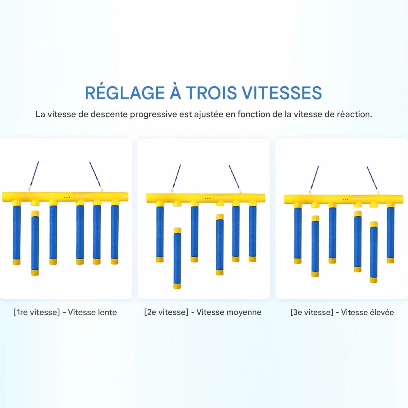 Jeu De Réflexes Bâtons de Réflexe Entraînement Sensoriel Réaction Rapide pour Adultes Intérieur