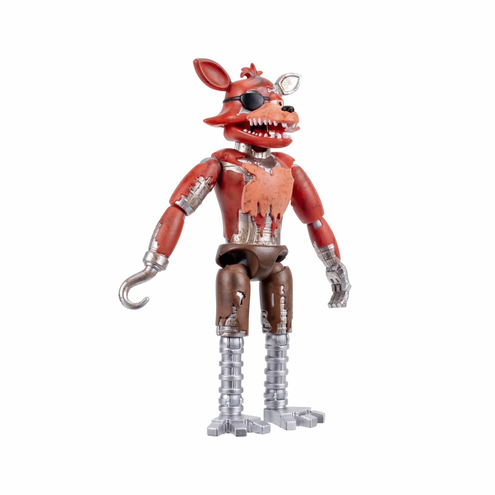 Jazwares Five Nights at Freddy's Withered Foxy Figurine articulée 12,5 cm Jumpscare Yeux phosphorescents
