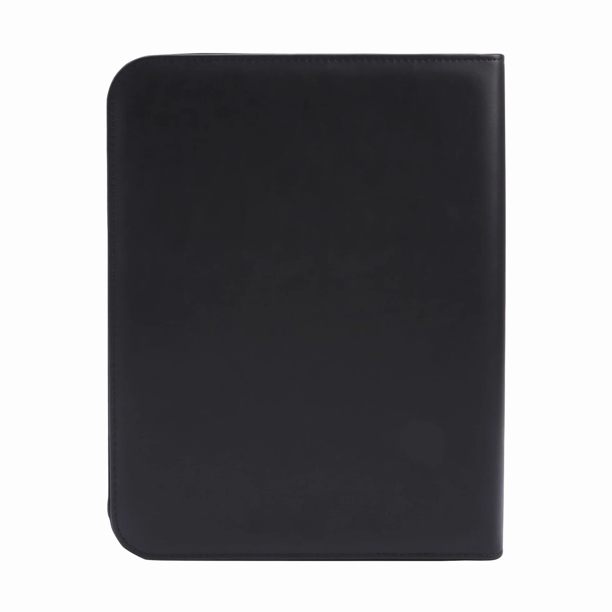 Genie Porte-documents A4 avec classeur et calculatrice intégrés, plastique résistant aspect cuir, Noir