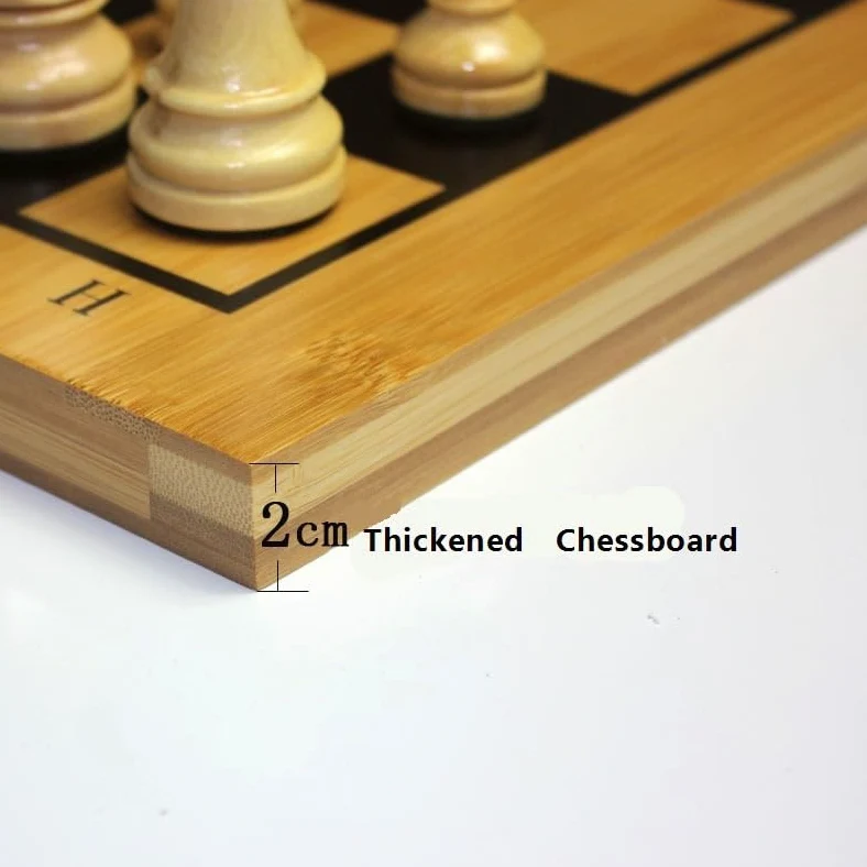echiquier Jeu d'échecs Pliant en Bois, Plateau de Jeu Fait Main for Adultes, Enfants et débutants, Grand échiquier, pièces lestées echecs Jeu