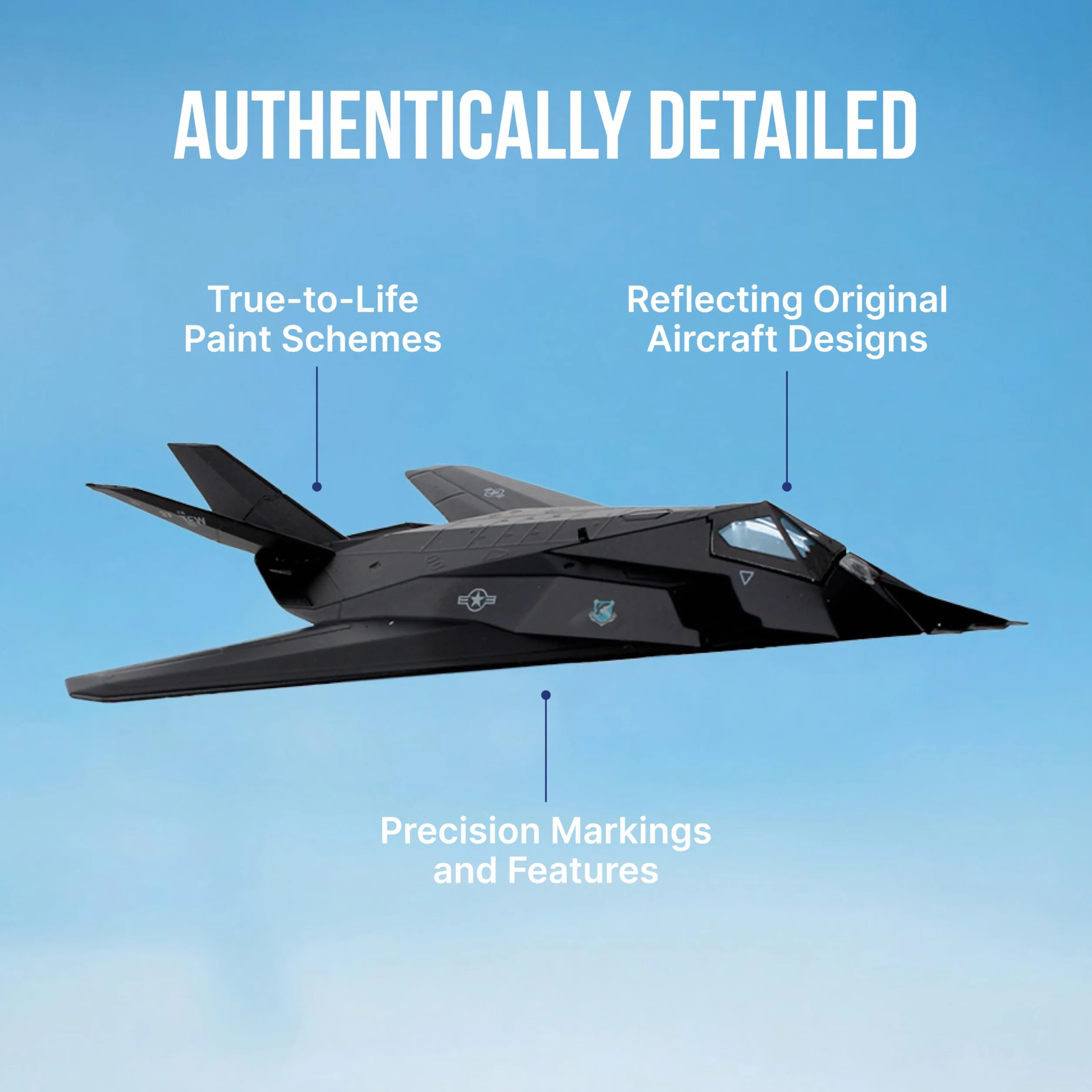 Daron Avion F-117 Nighthawk 1:150 Noir