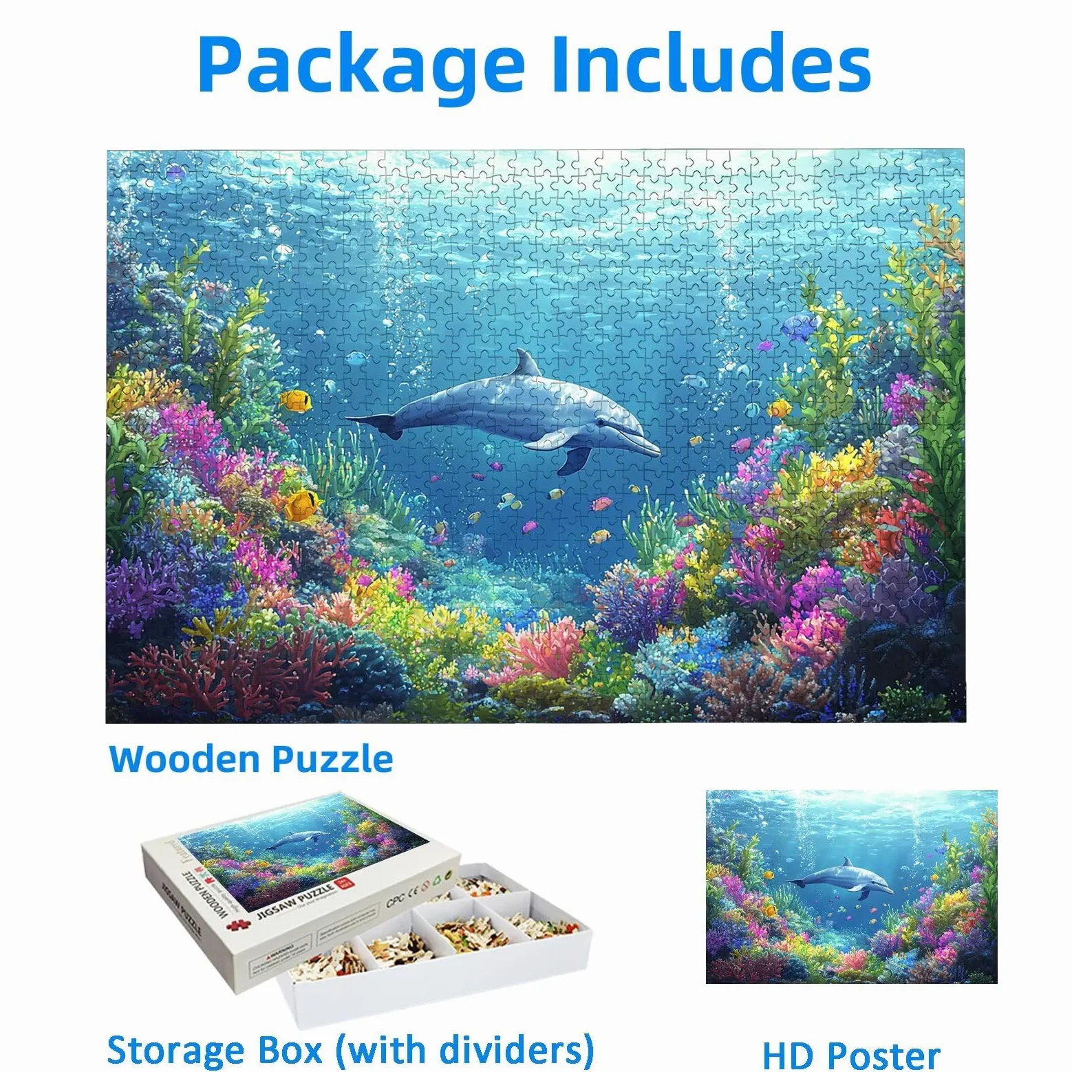 Puzzle Océan 4000 Pièces Adultes, Puzzle 4000 Pièces pour Adultes et Enfants à Partir de 14 Ans, Paysage Puzzles Bois de Qualité Supérieure avec Une Boîte d'emballage Exquise, Cadeau Femme, -3097
