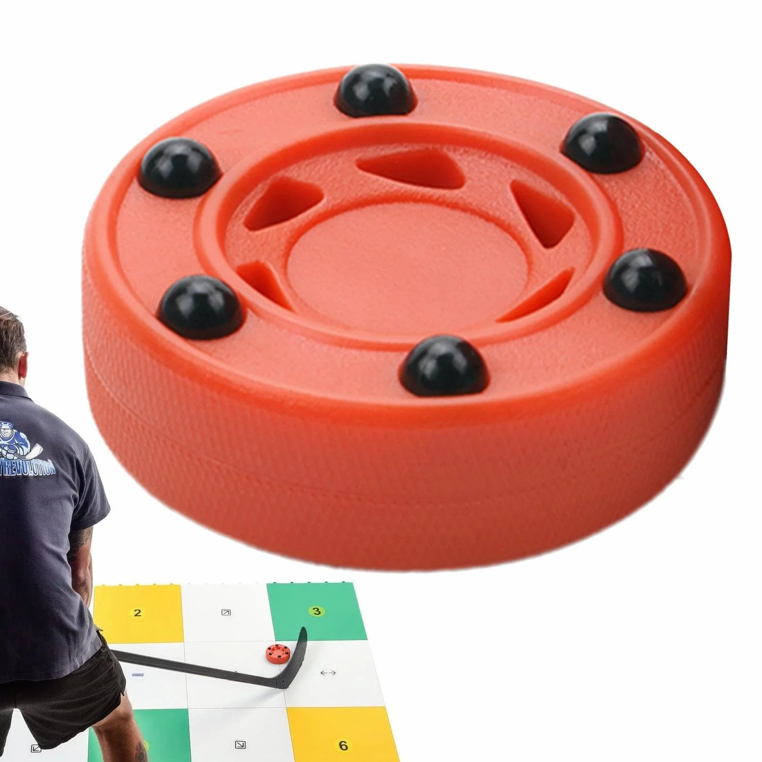 Disque de Hockey Professionnel PE Haute Performance pour Entraînement Street Hockey Intérieur Extérieur