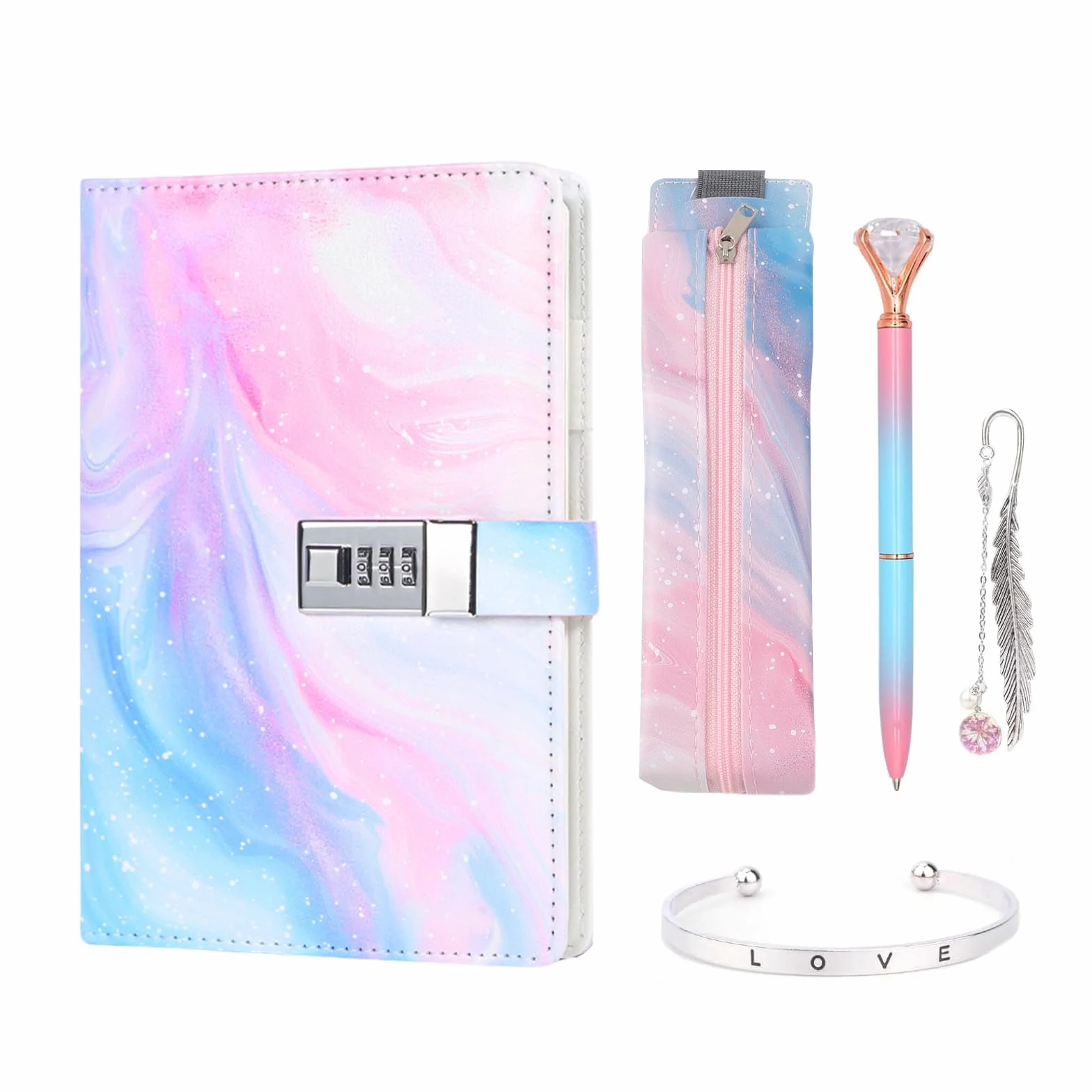 Journal intime avec cadenas pour fille 8-13 ans - Carnet secret avec code