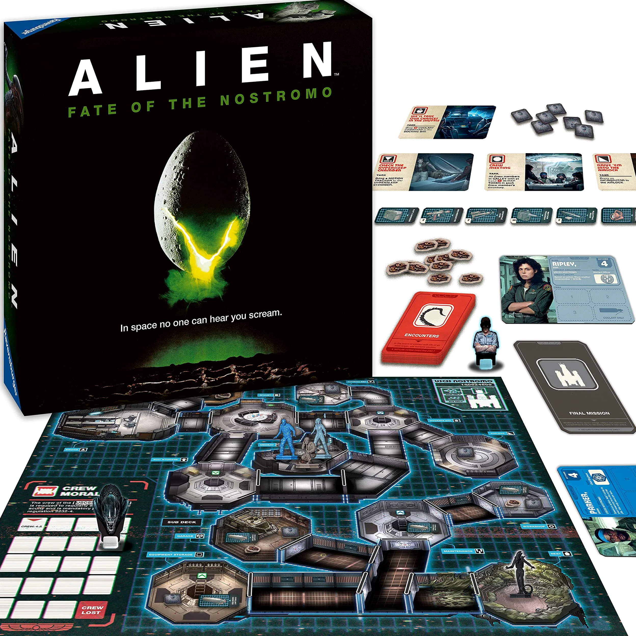 Ravensburger Alien: Fate of The Nostromo Jeu de société à partir de 10 Ans - Un Jeu de stratégie coopératif de Suspense