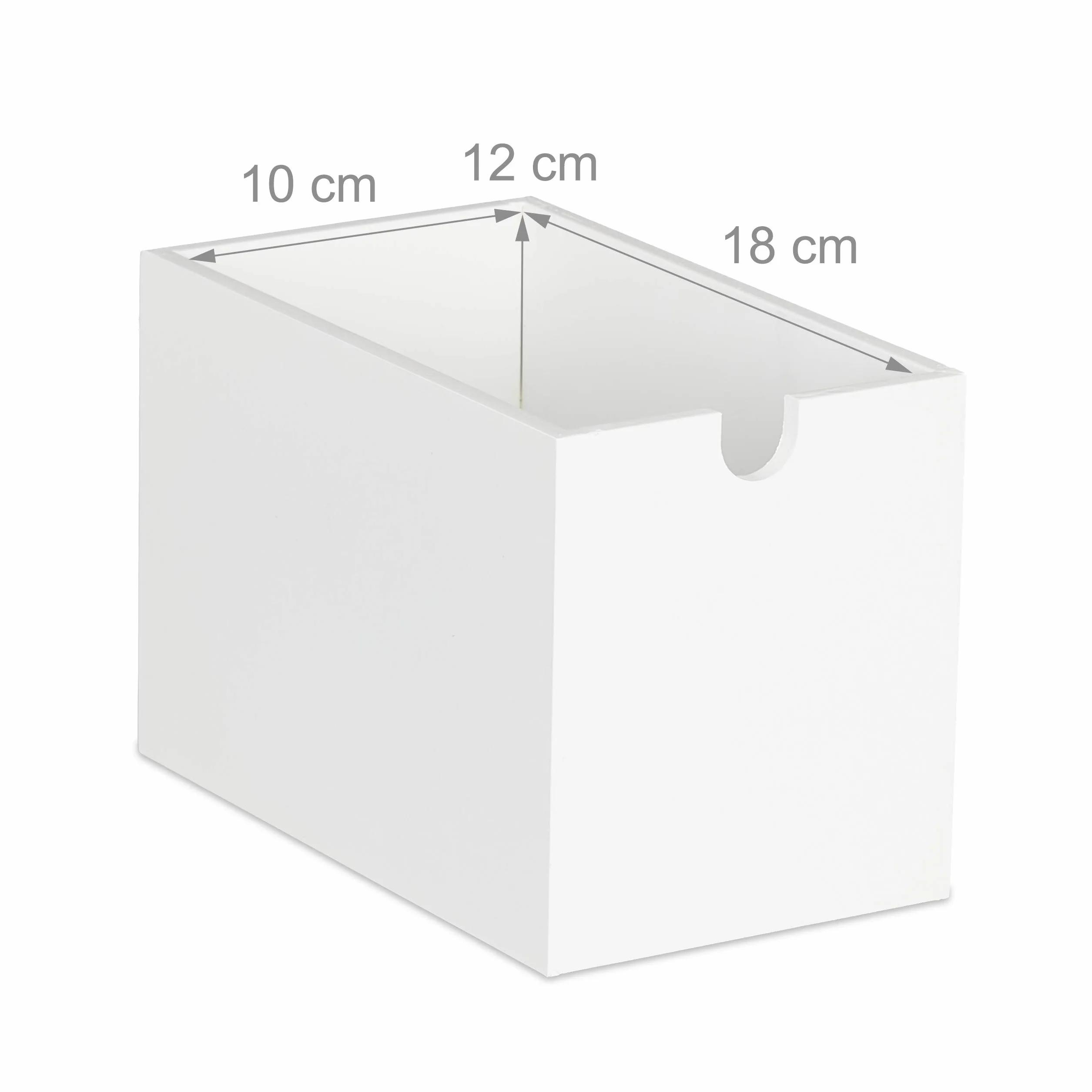 Relaxdays Organiseur de Bureau 2 tiroirs Bambou MDF Rangement 14,5 x 24,5 x 20 cm Blanc