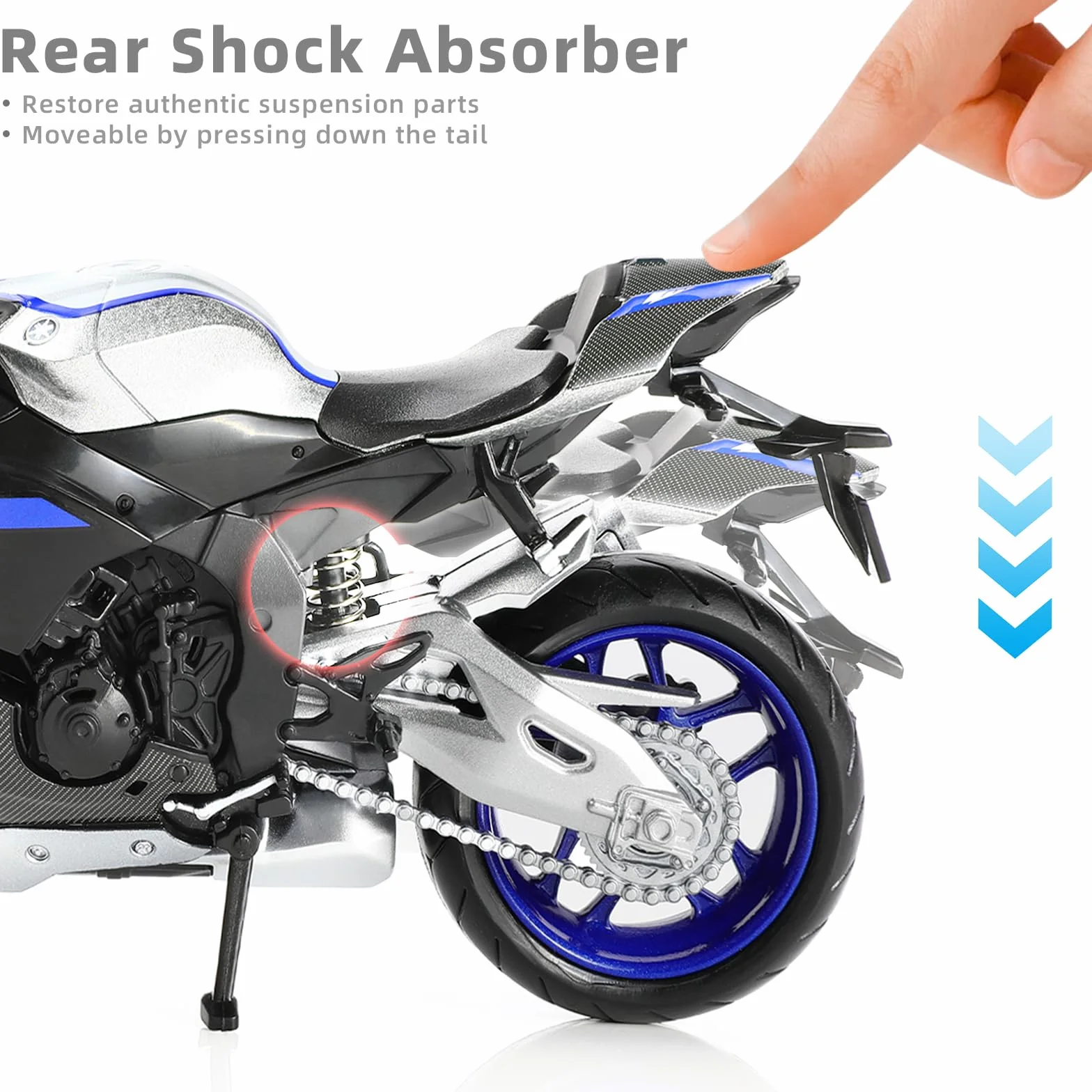 Moto Jouet Die-Cast Métal 1/12 Compatible Yamaha Modèle Collection Cadeau Garçons