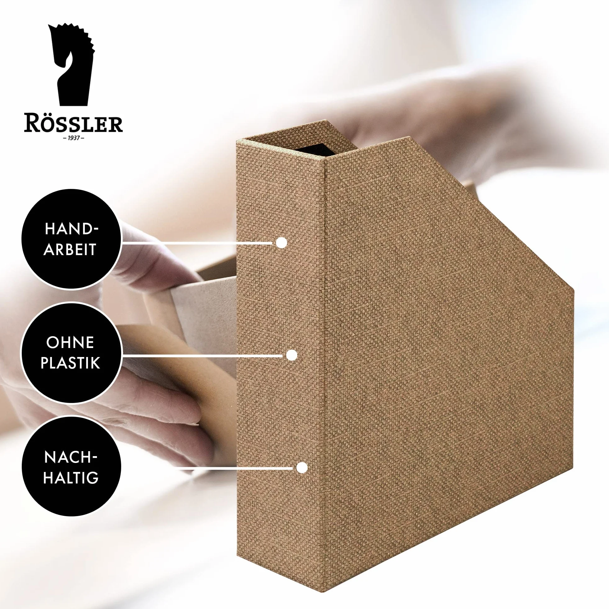 Rössler Porte-revues DIN A4 8 x 26 x 31,5 cm Special Line Hazelnut