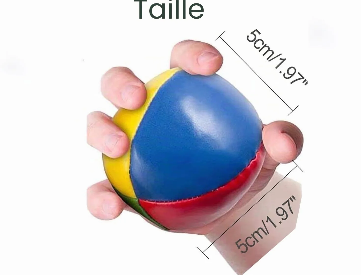 Ensemble de Balles de Jonglage 15Pcs, Jeux de Balle Colorées pour Enfants Adultes Débutants avec Sac de Rangement