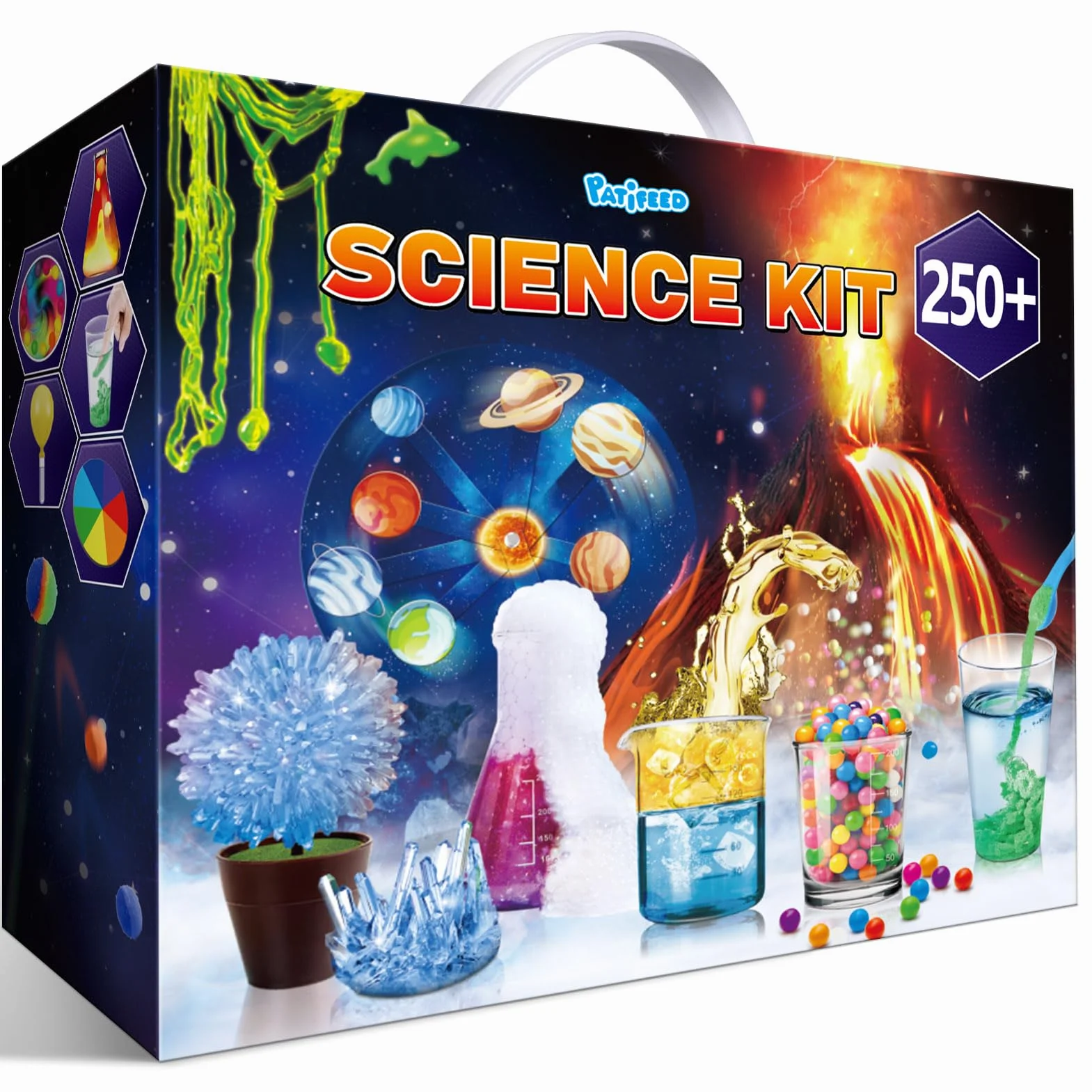 PATIFEED Kits Scientifiques Enfants 250+ Expériences Chimie Volcan Activités Manuelles