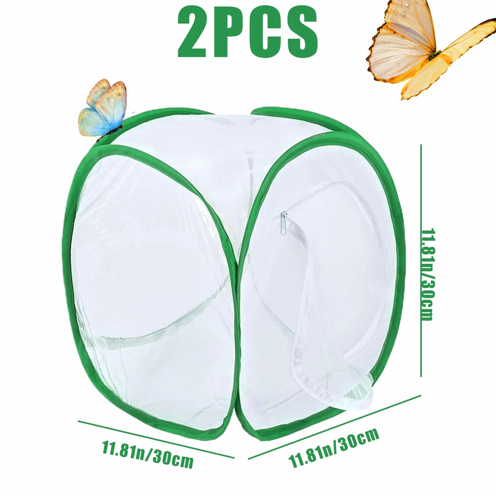 Cage Papillon 12x12x12'' Pop-up Tente Filet pour Élevage Enfants