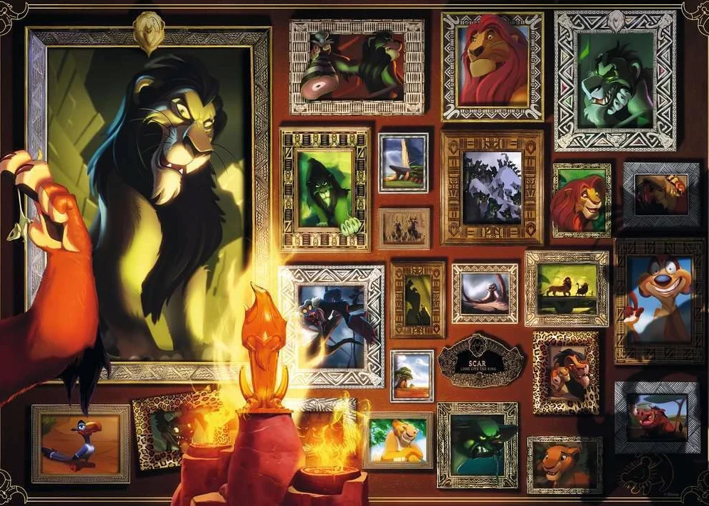 Ravensburger - Puzzle Adulte - Puzzle 1000 p - Scar - Collection Disney Villainous - 16524