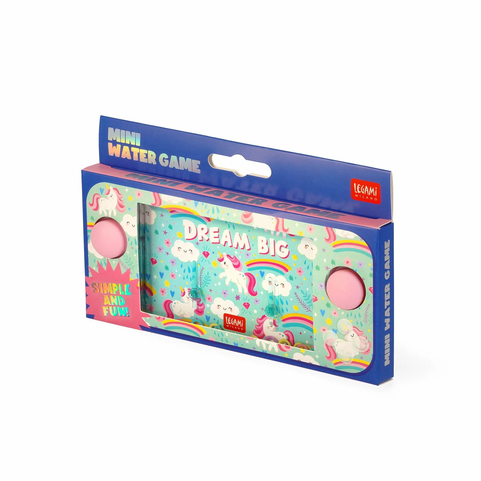 Legami Mini Jeu d'eau avec Anneaux Licorne Portable 15,2x7 cm