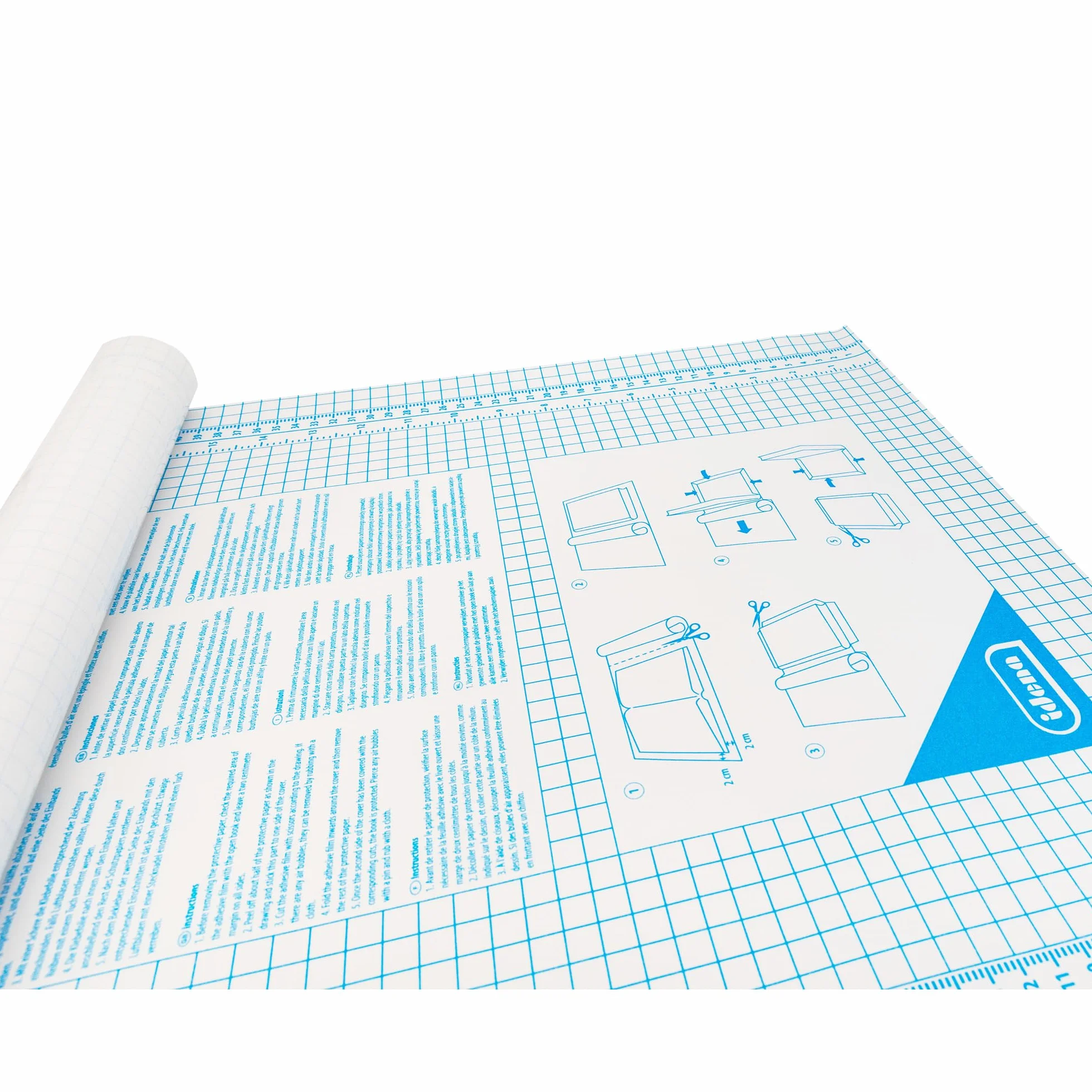 Idena Film autocollant transparent pour livres 10 m x 45 cm couverture plastique