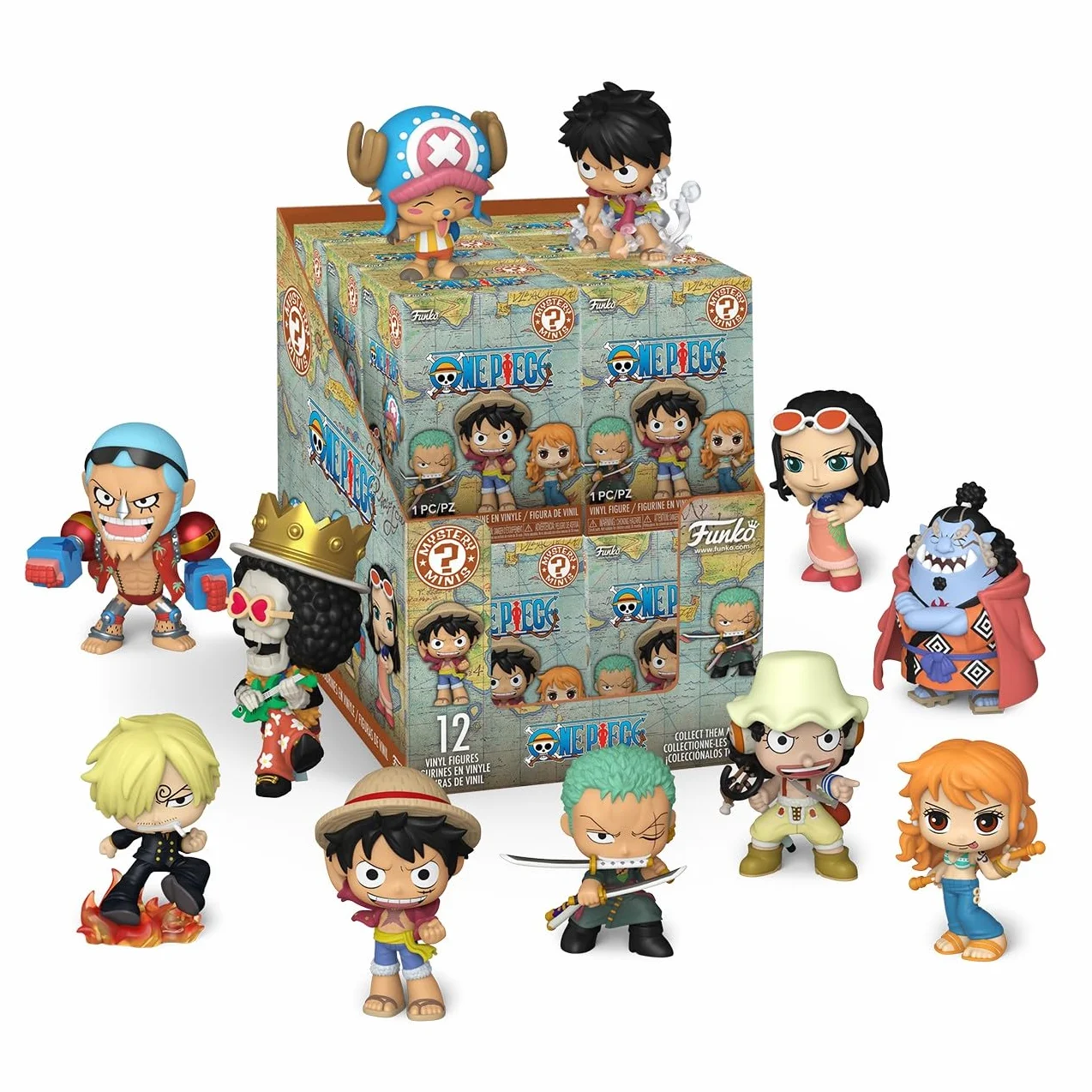 Funko Mystery Mini One Piece Straw Hat Crew Monkey D. Luffy Figurine en Vinyle de Collection Officiel