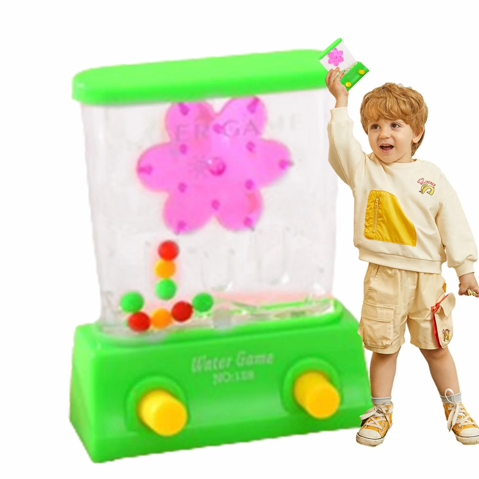 Jeu d'arcade aquatique portable avec anneau jouets de plage éducatifs motricité fine