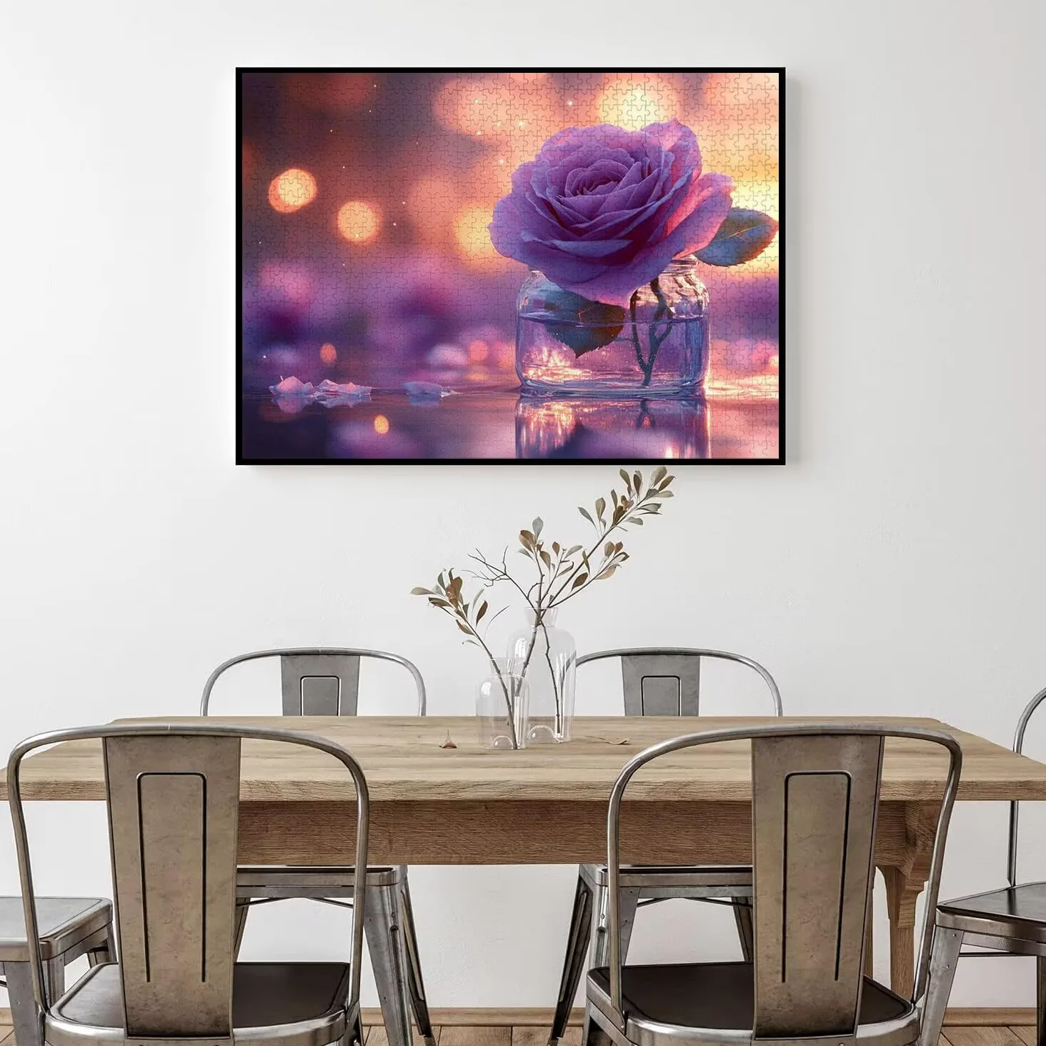 Puzzle 4000 Pieces Rose Puzzle 3D, Adultes Classique Puzzles, n-540 | Vase à fleurs Puzzles Défiants Jeu éducatif Comme Cadeau et Décoration Murale, Activité Familiale, Détente et Divertissement