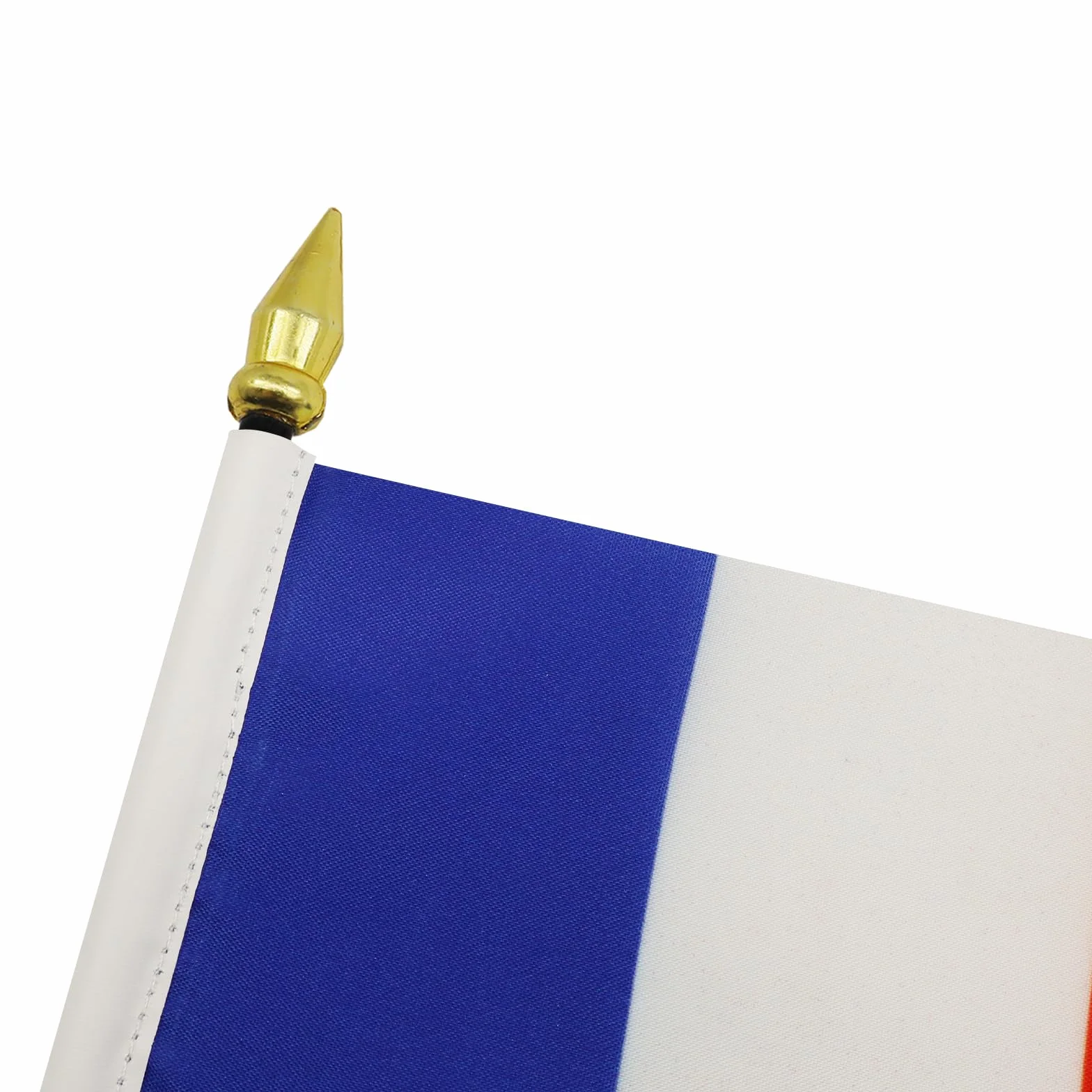 AZ FLAG Mini Drapeau France De Table 15x10 cm Drapeau Français Bureau 100% Polyester Hampe Pointe Dorée 25cm