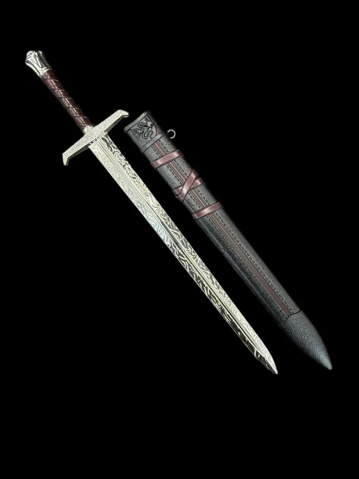 Ouvre Lettre Excalibur 22 cm avec Support Gaine Boîte Cadeau - Coupe Papier Collection King Arthur