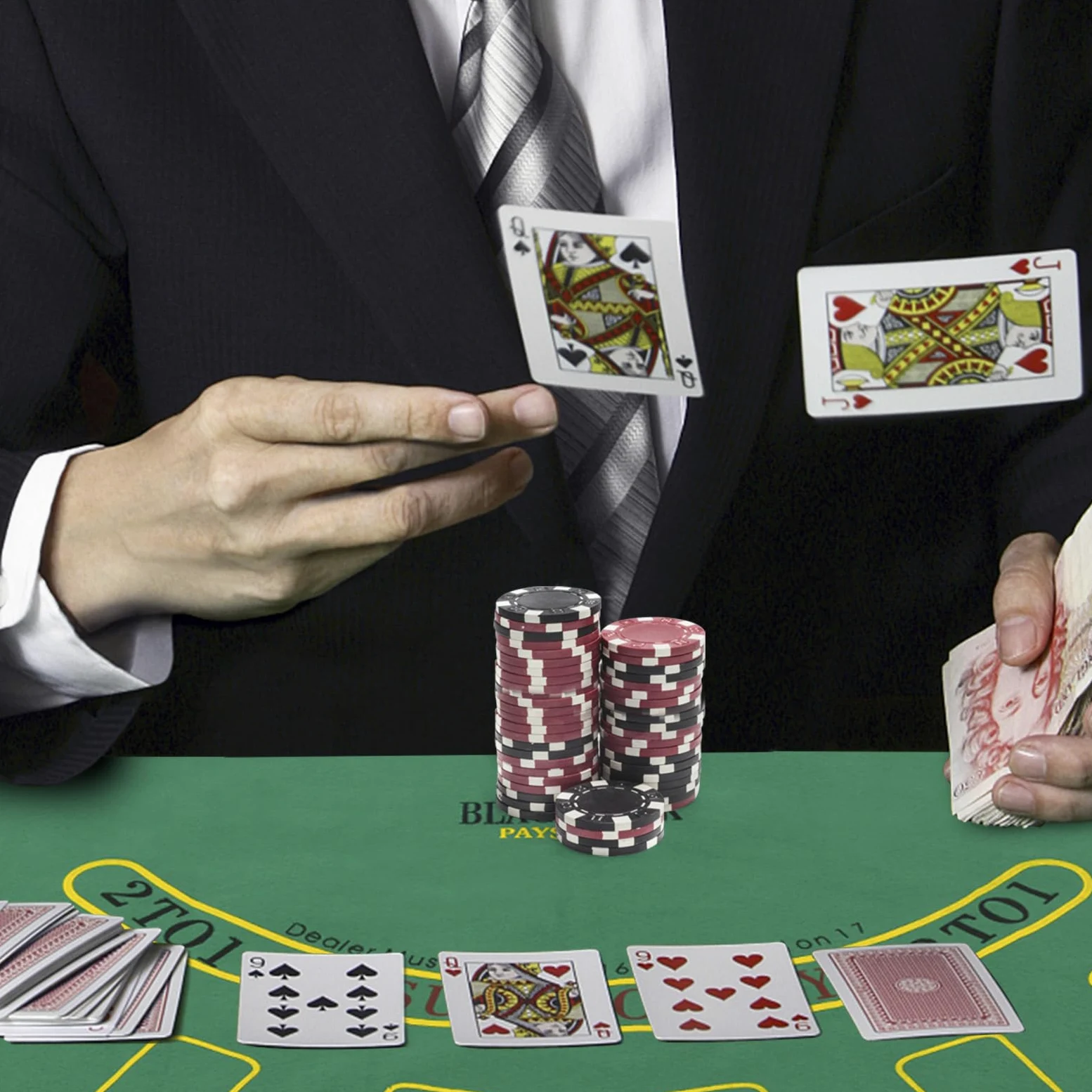 HOMASIS Kit de poker avec 500 jetons, valise de poker avec 2 jeux de cartes, 5 dés, tapis de casino, 3 boutons de croupier, mallette de poker verrouillable professionnelle en aluminium, jeu complet de