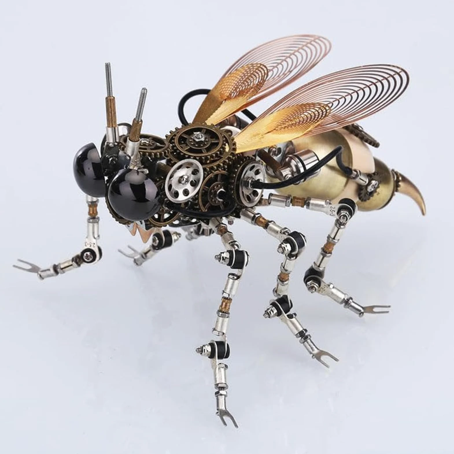 Metalkitor Casse-tête 3D en métal pour adultes, kit de modèle mécanique guêpe – Ornement Steampunk à faire soi-même – Assemblage artisanal – Excellente décoration de chambre et choix de cadeau, plus