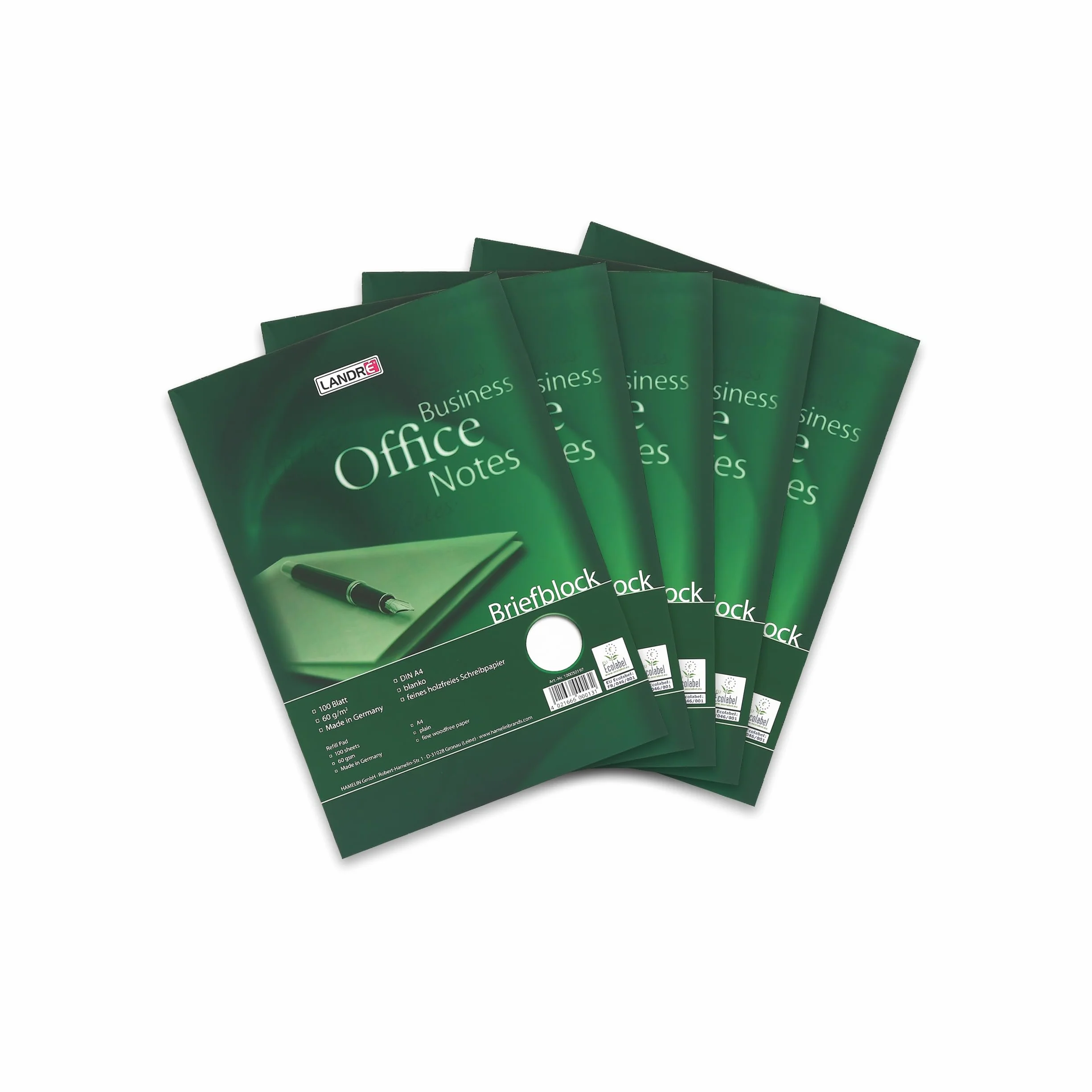 Landre Papier A4 80 g/m² Lot de 5 blocs de 100 feuilles