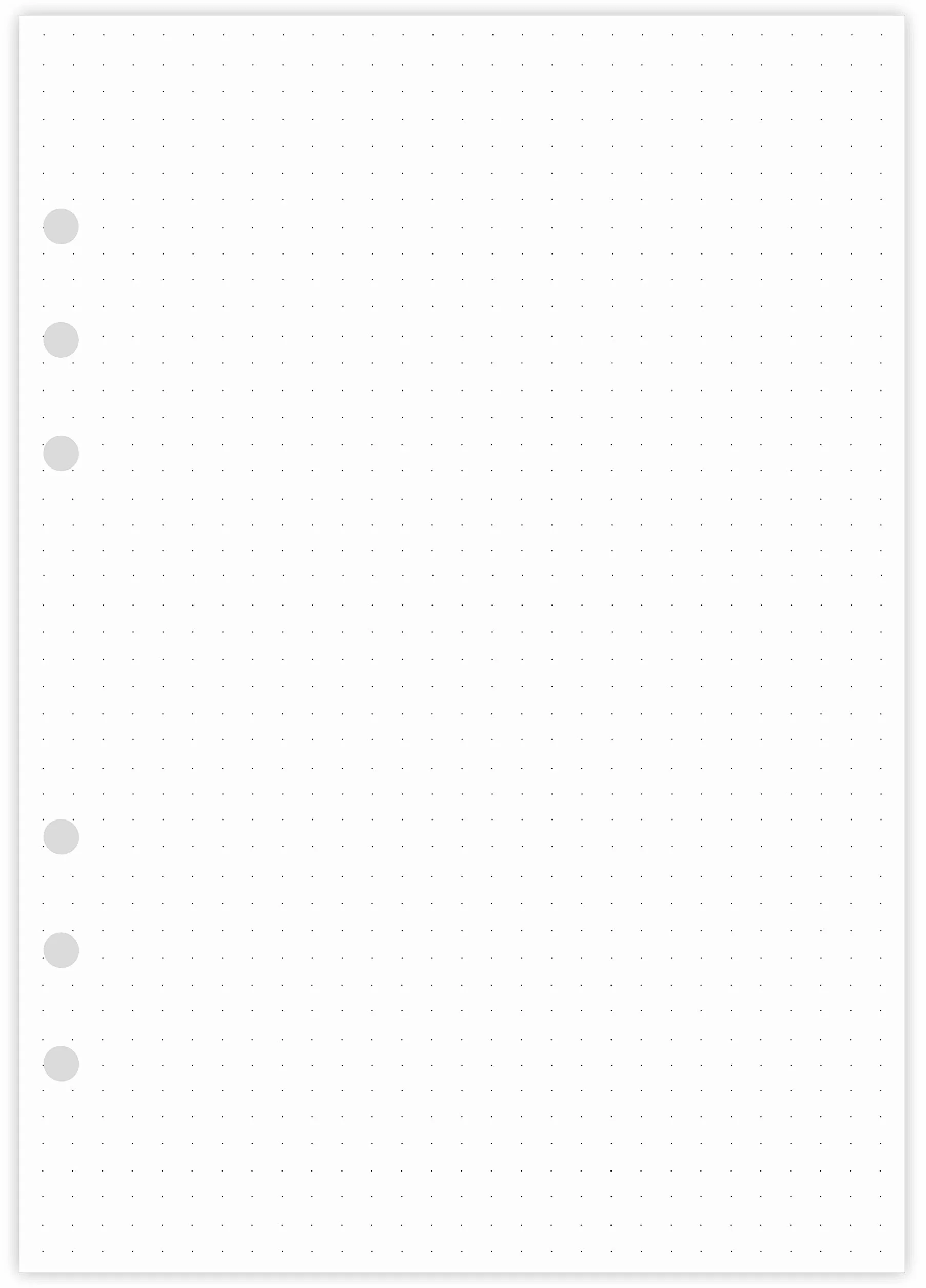 Recharges papier A5 pointillés 100 g/m² 300 feuilles 600 pages 6 trous 14 x 20 cm blanc Filofax