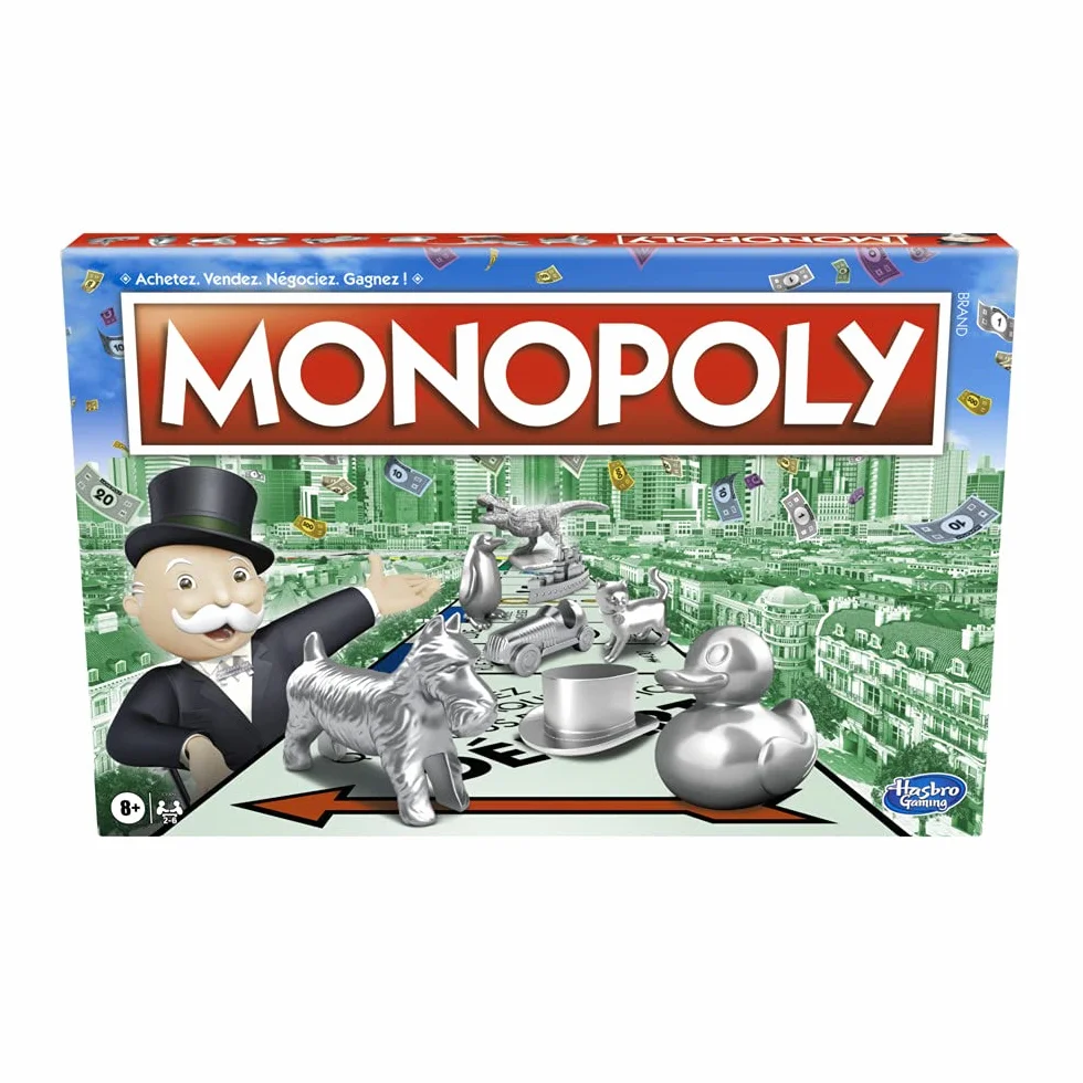 Monopoly Jeu de Plateau Familial Classique 2-6 Joueurs 8 Ans