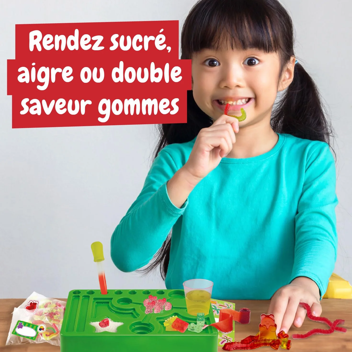 Science4you Atelier des Bonbons Gélifiés pour Enfants - Fabrication de Bonbons Gélifiés en 19 Formes, Boîte Cadeau Sucrée 7+