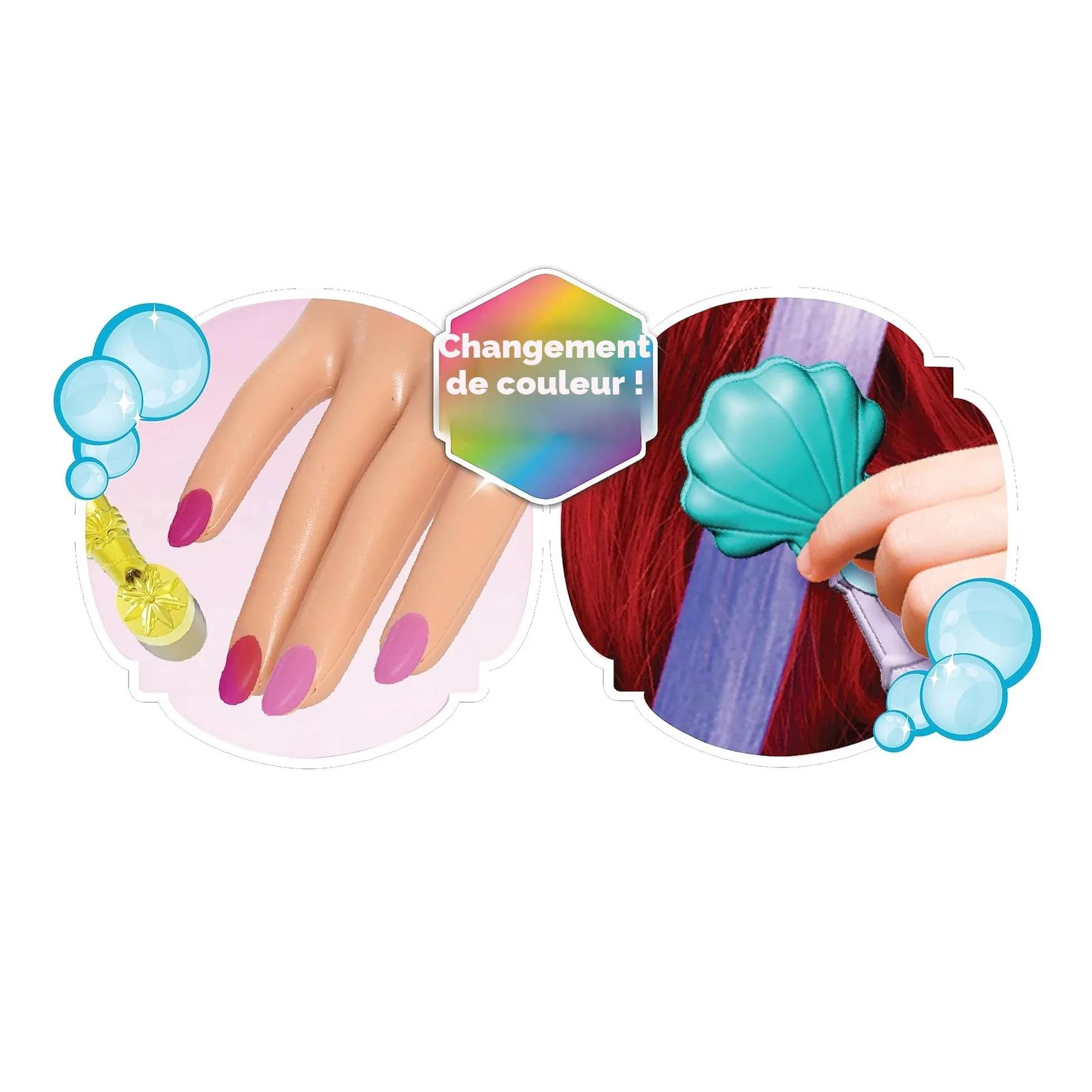 Just Play Tête à coiffer Ariel Scintillante Princesses Disney 20 cm 20 Accessoires Chevelure rousse