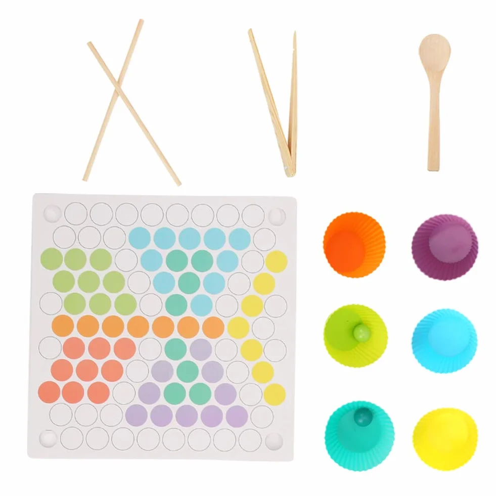Jeu de Perles à Clip, Tri Interactif de Couleurs, Cadeaux d'Anniversaire, Enseignement aux Enfants