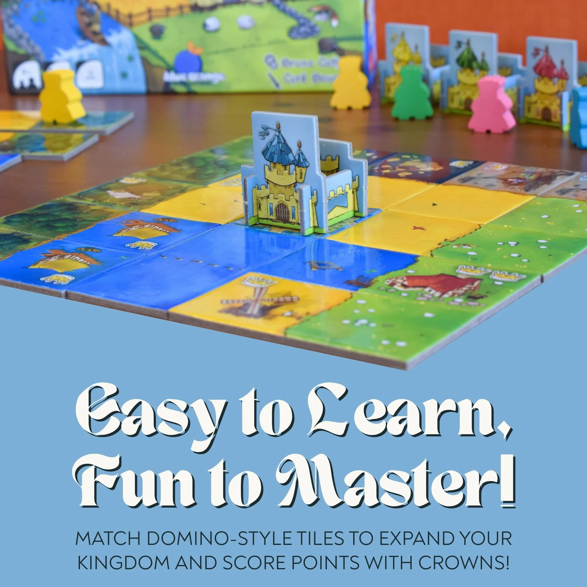 Kingdomino Jeu de Société Domino Tuile Meilleur Jeu de l'Année 8 Ans