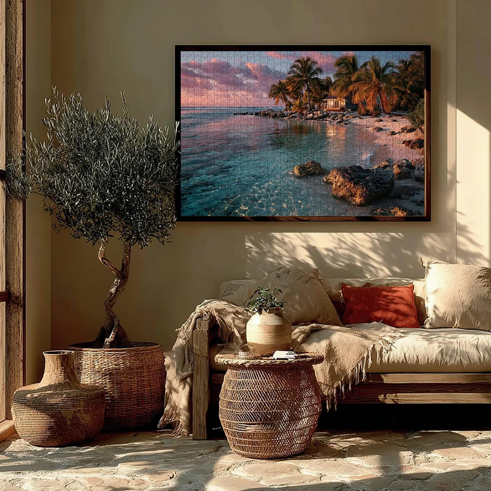 Vue sur La Mer Puzzle 4000 pièces Adultes, Puzzle Bois 141x87cm, Adultes Jeu éducatif Défi énigme avec Une Boîte d'emballage Exquise, Jeu Relaxant Détente Collection, Cadeau Fille, (Cottagee) 3-8379