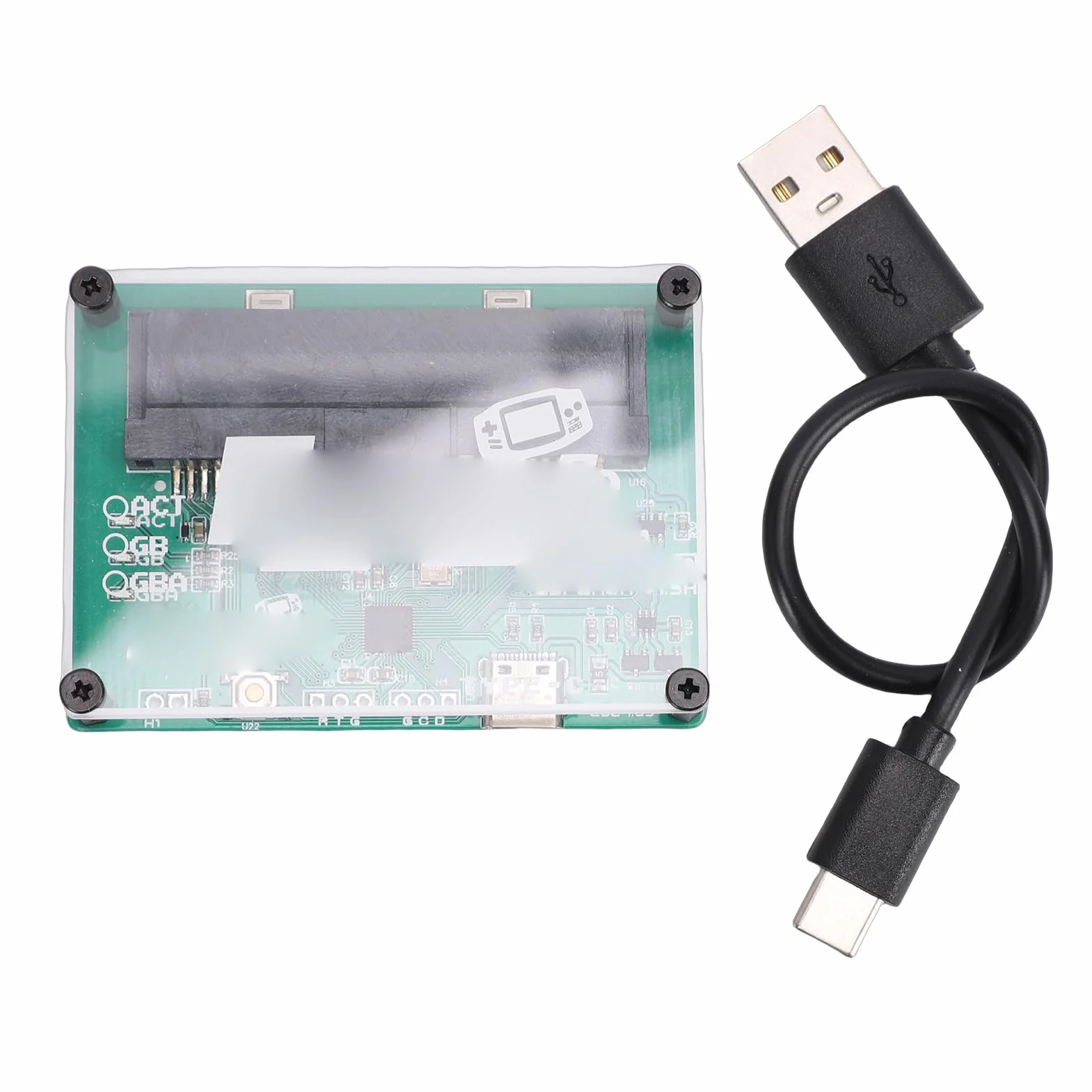 Diyeeni Lecteur de Graveur de Cartes de Jeu, Outil de Sauvegarde ROM USB pour Cartouches Gameboy GBC avec Câble Type C