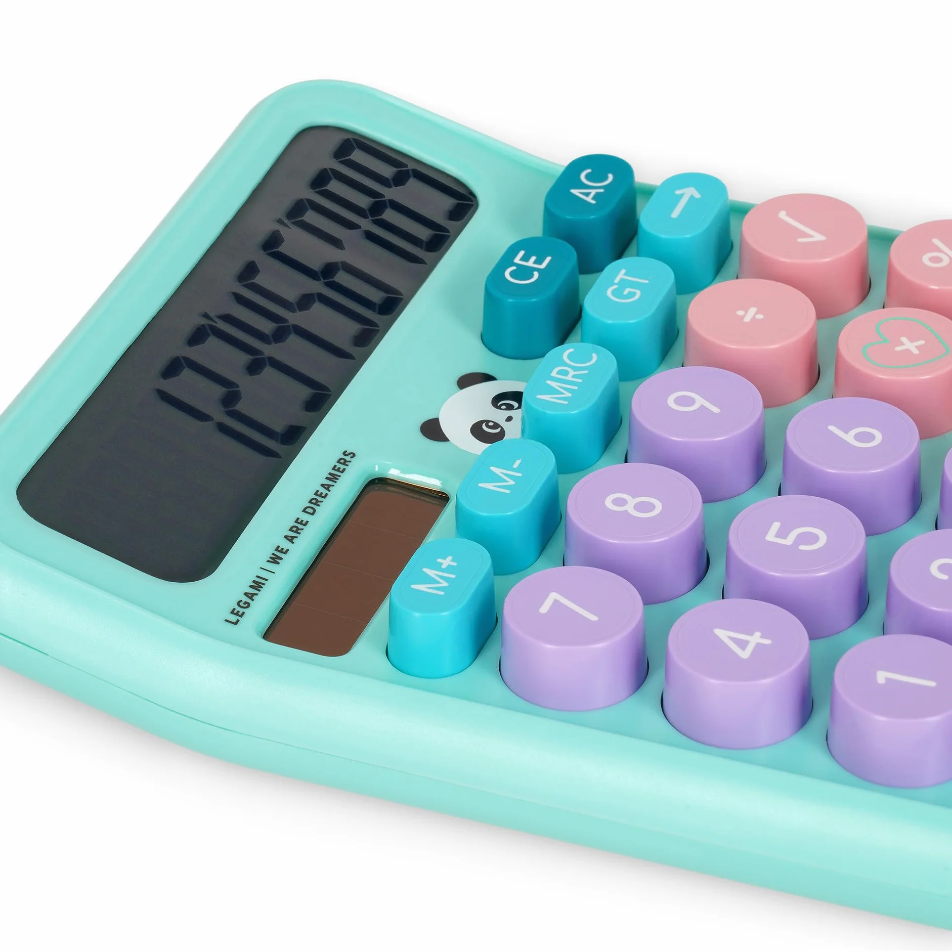 Legami Calculatrice de Table Calcoolator Panda Solaire Double Alimentation 15,8 x 12 x 2,8 cm