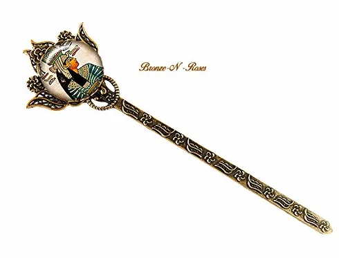 Marque-pages Voyage en Égypte cabochon bronze pharaon cléopatre