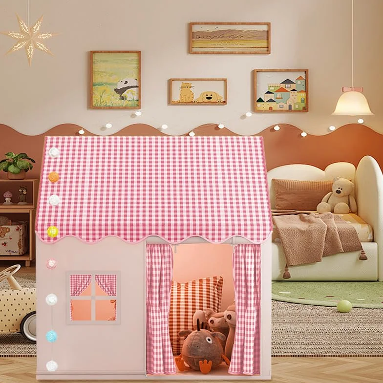 Tente de Jeu Enfants, Grande Princesse Maison de Jouets 120 x 105 x 128 cm Rose
