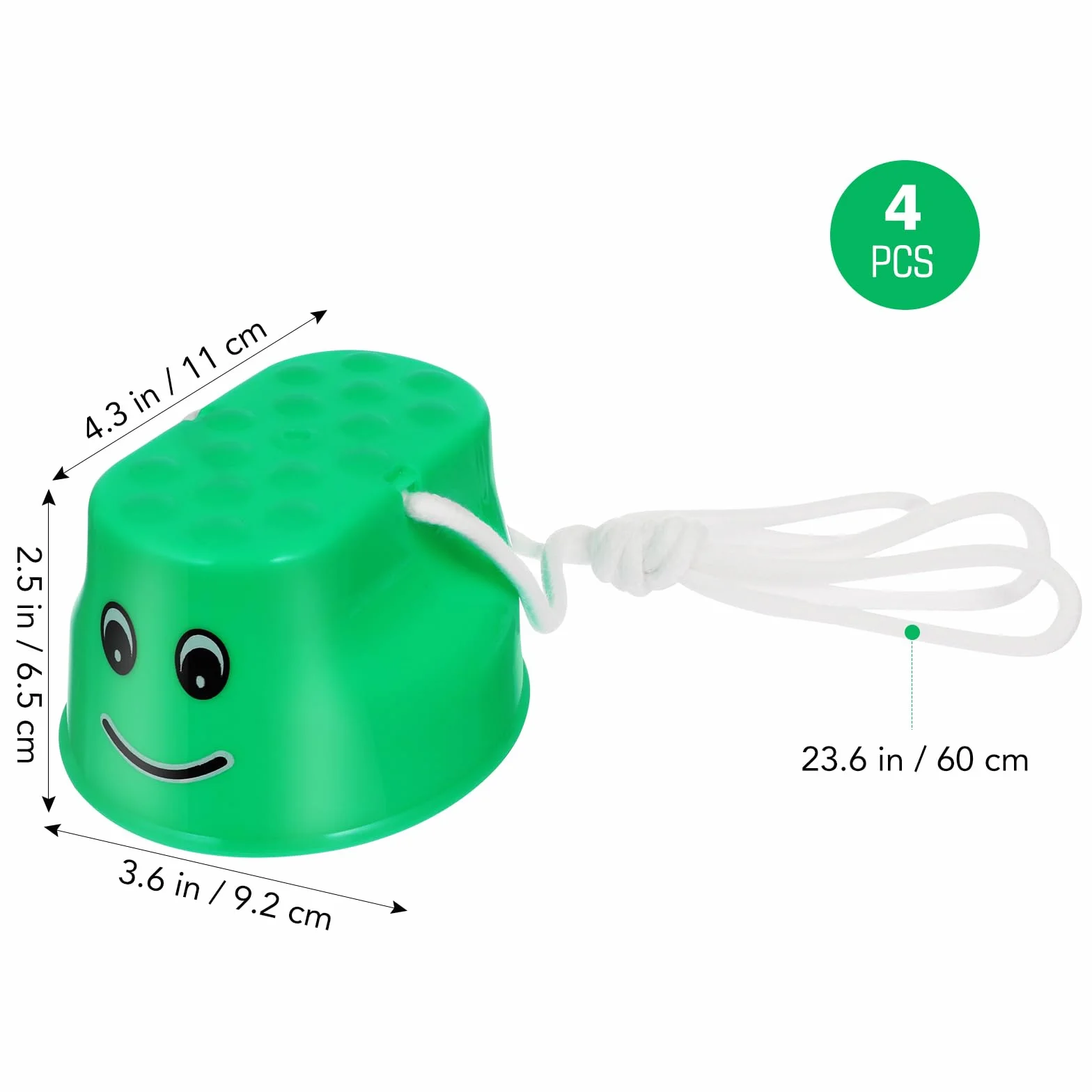 Échasses pour enfants Supvox - 4 pièces, entraînement sensoriel, équilibre, concentration, empilables, couleurs mélangées