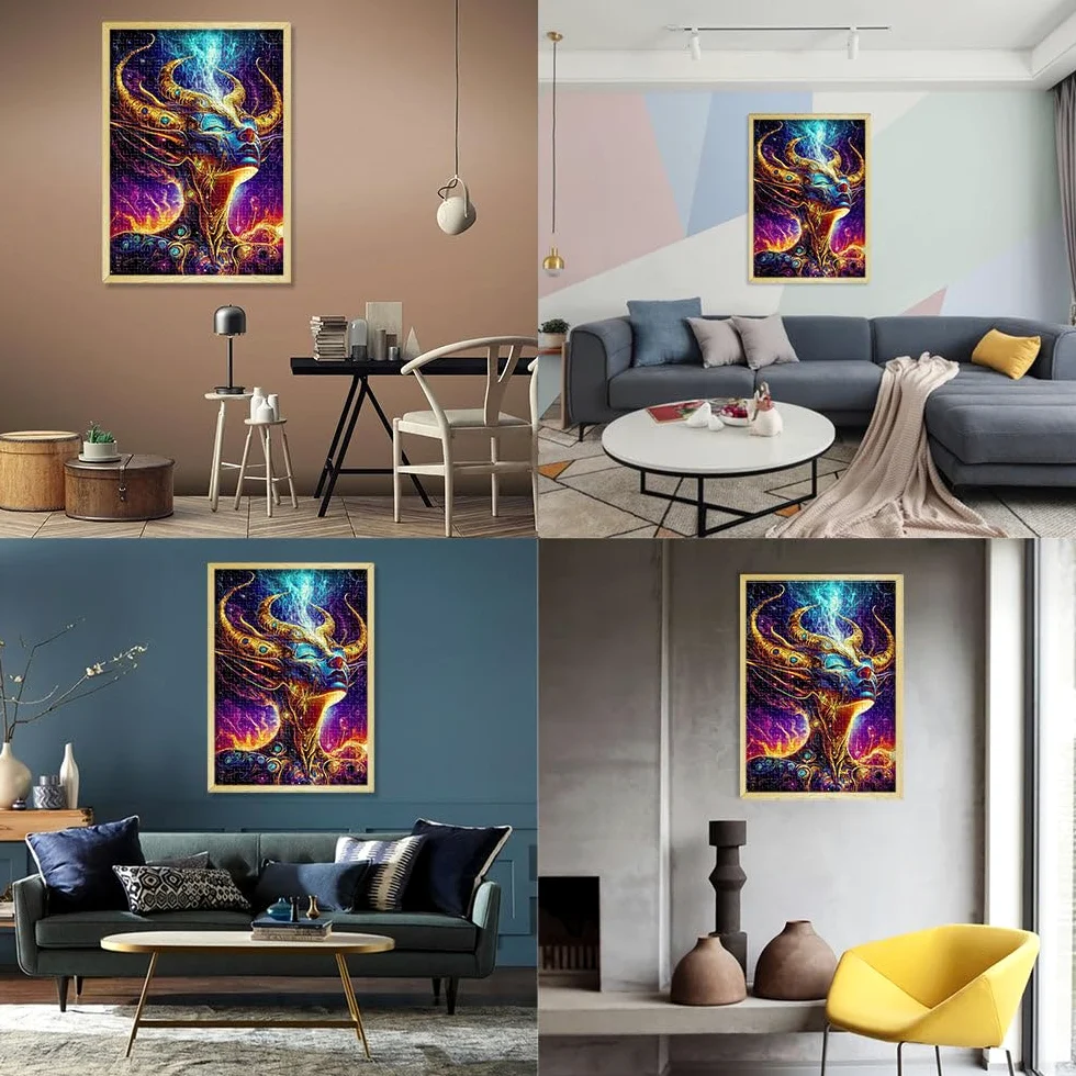 Démon de l'énergie Cosmique Puzzles de 2000 pièces pour Adolescents Jeu de Quiz est idéal comme Cadeau pour Toute la Famille 70x100cm