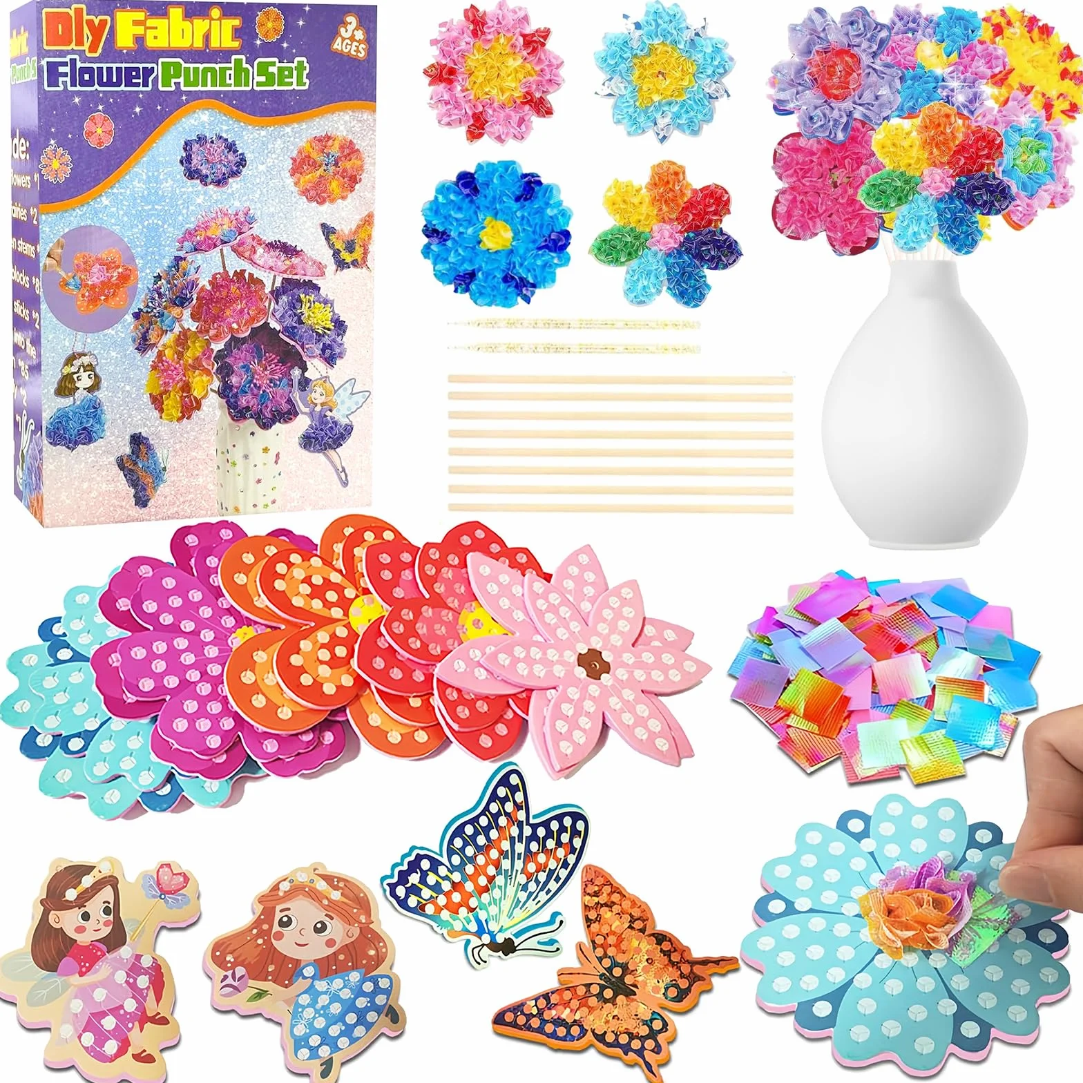 PANYI Set de Bricolage Fleurs Enfants Kit Créatif Fille Cadeaux 4-6 Ans