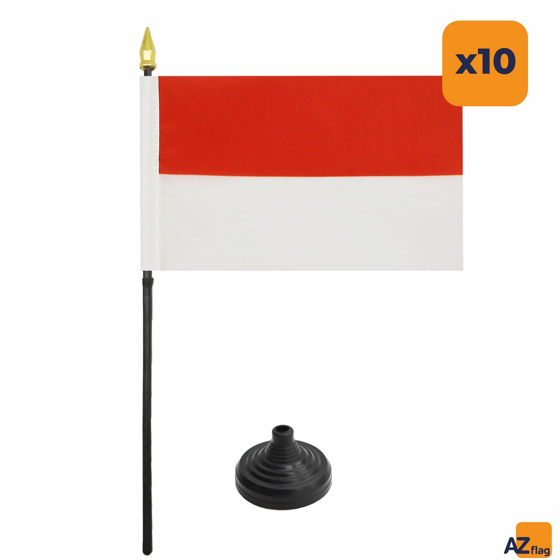 AZ FLAG Lot de 10 Mini Drapeau Indonésie De Table 15x10 cm 100% Polyester