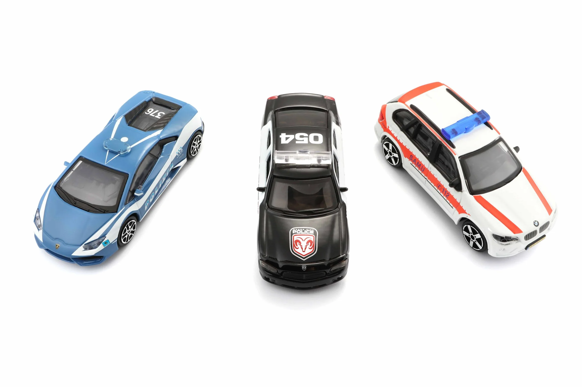 Bburago 1:43 Véhicules Urgences Françaises Pack 3 Police Municipale Sapeurs Pompiers Paris SAMU 30009
